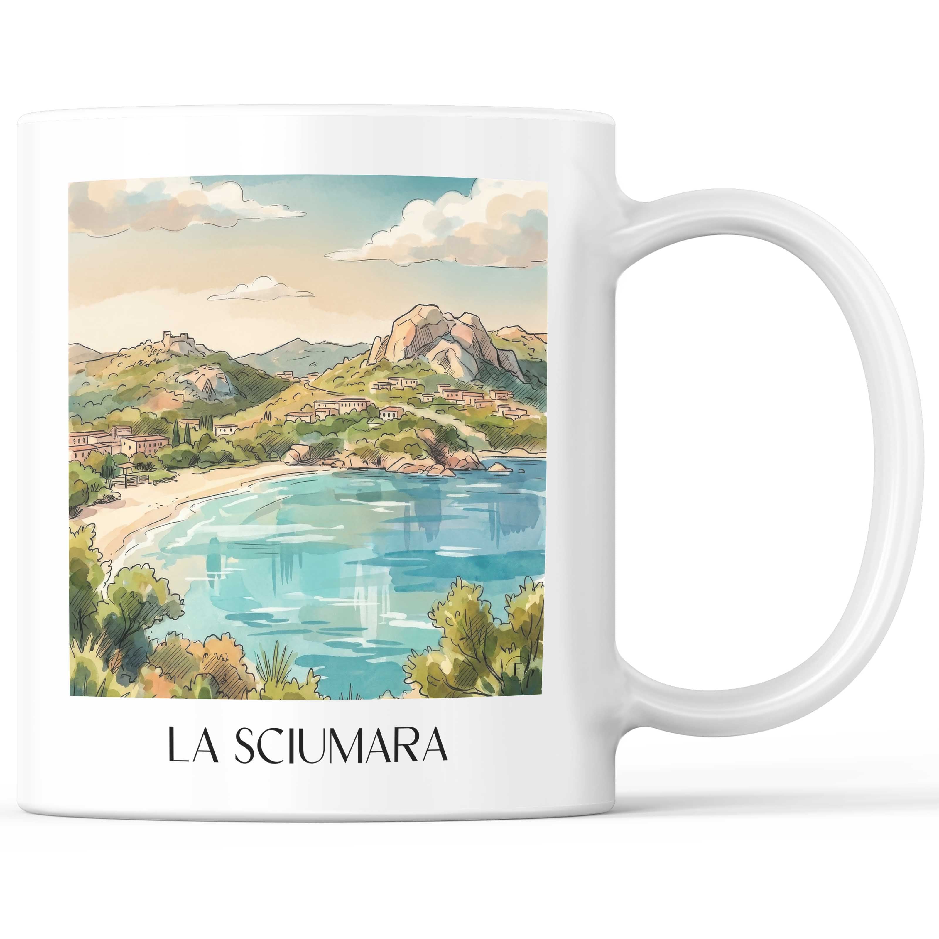 La Sciumara Kaffeebecher - Palau - Italien Becher - Kaffeetasse im Aquarell Stil
