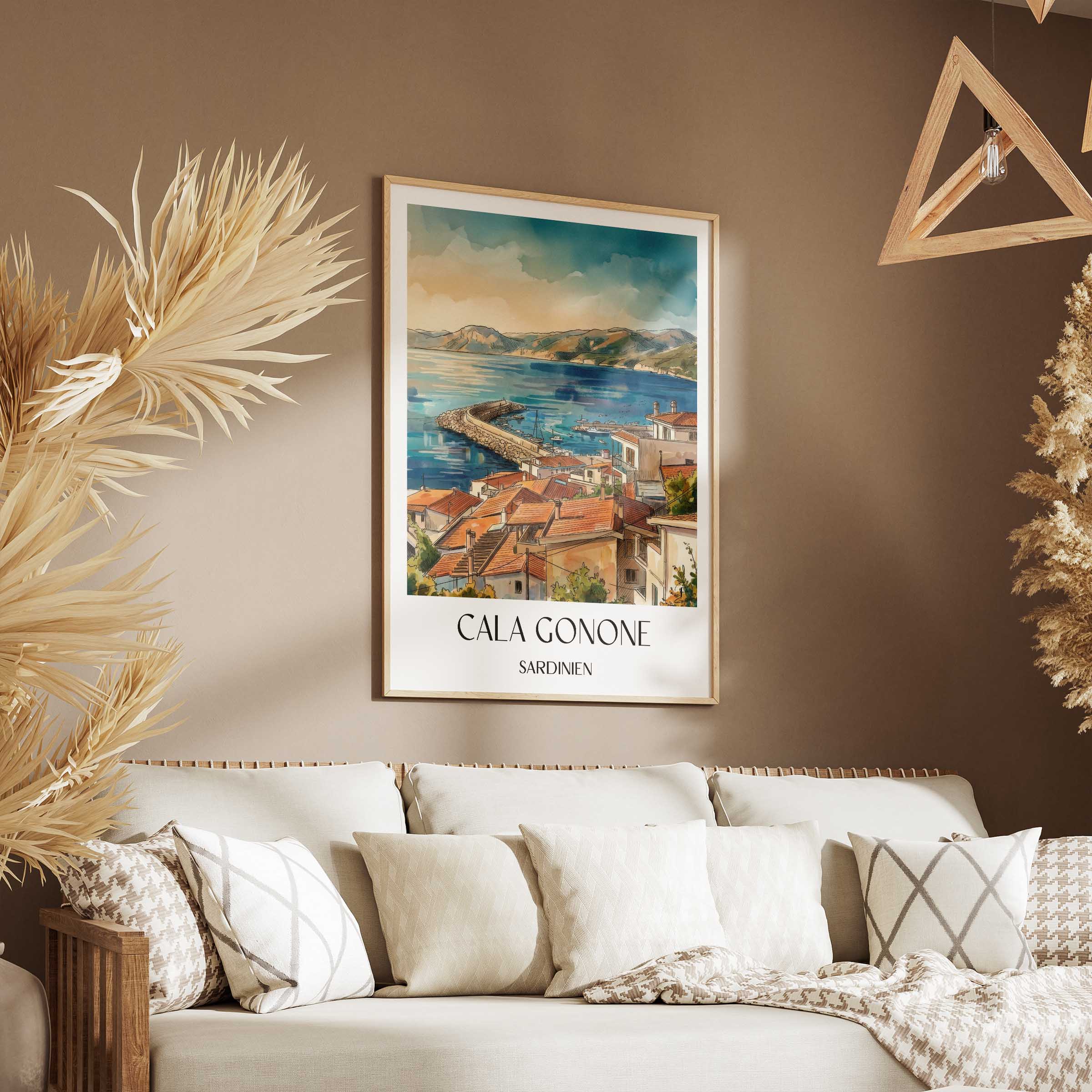 cala-gonone-sardinien-italien-poster-aquarell