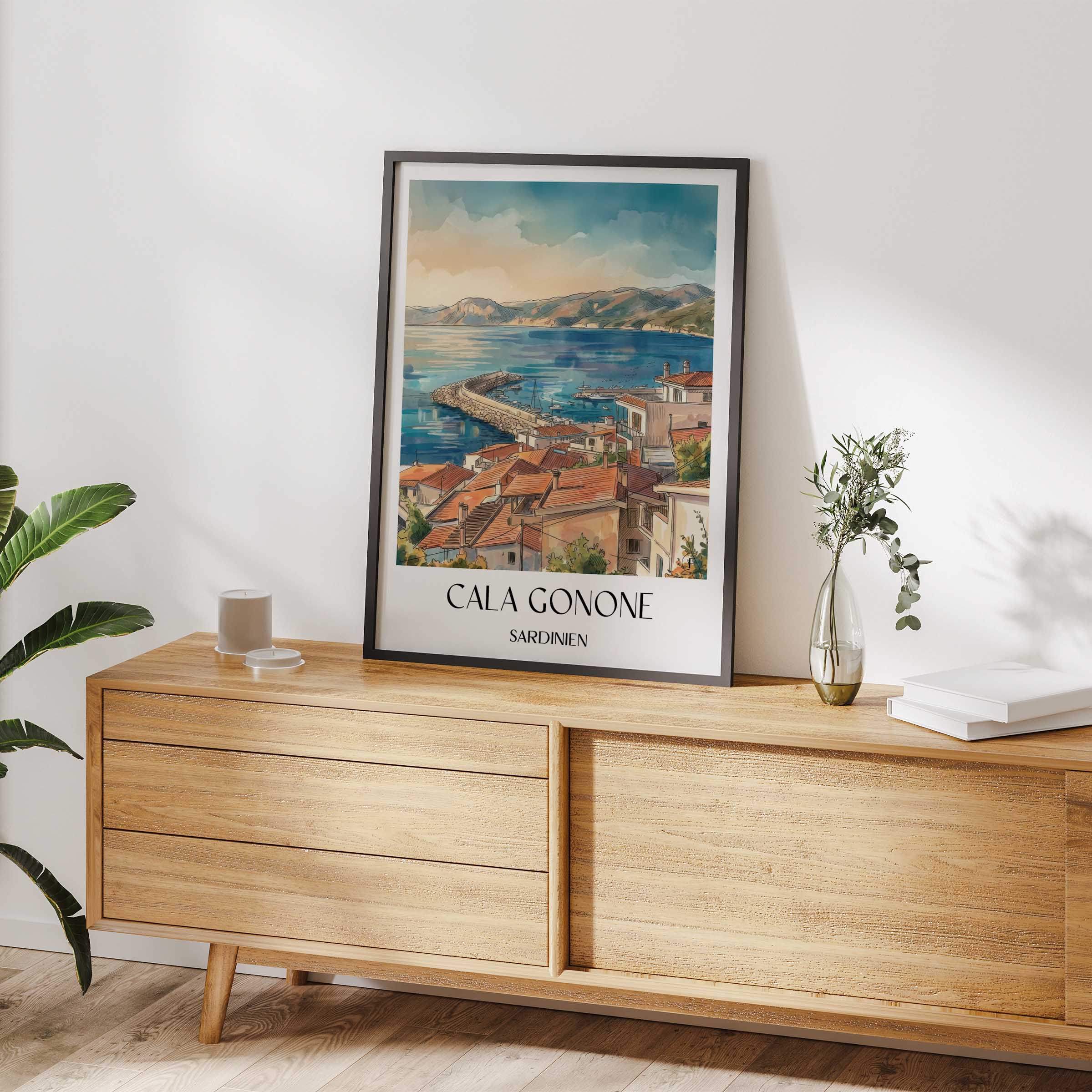 cala-gonone-sardinien-italien-poster-aquarell