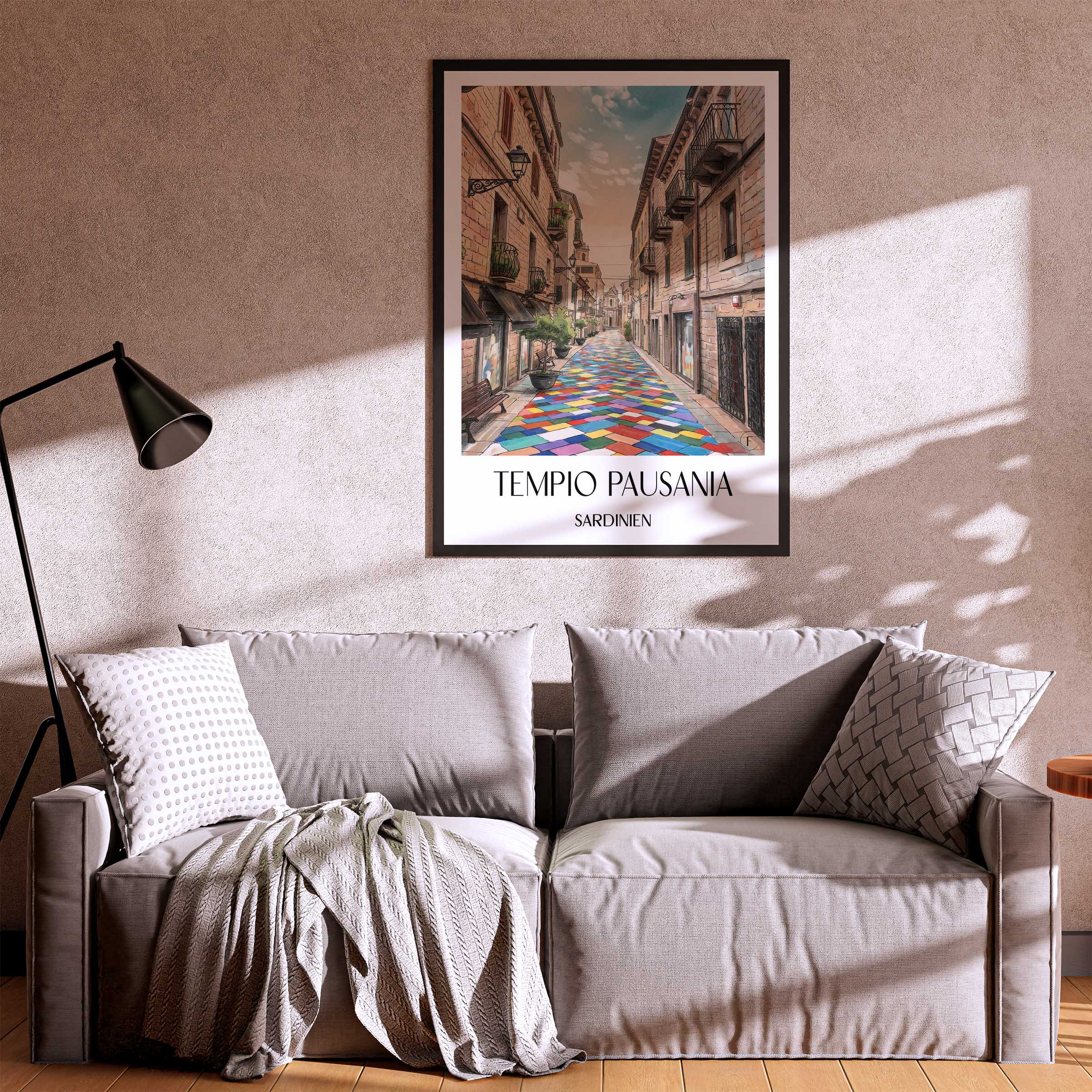 tempio-pausania-sardinien-italien-poster-aquarell