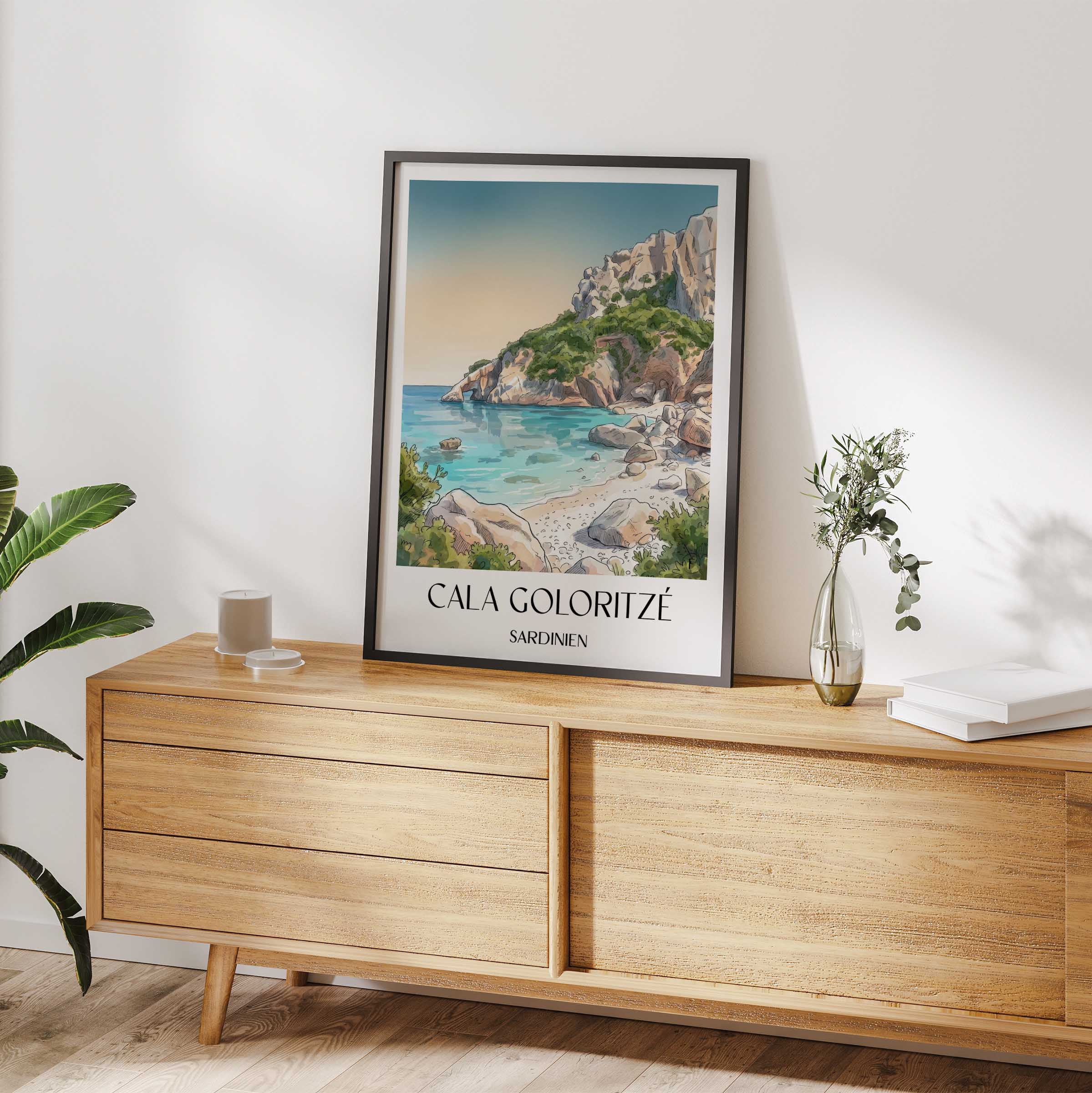 cala-goloritzé--sardinien-italien-poster-aquarell