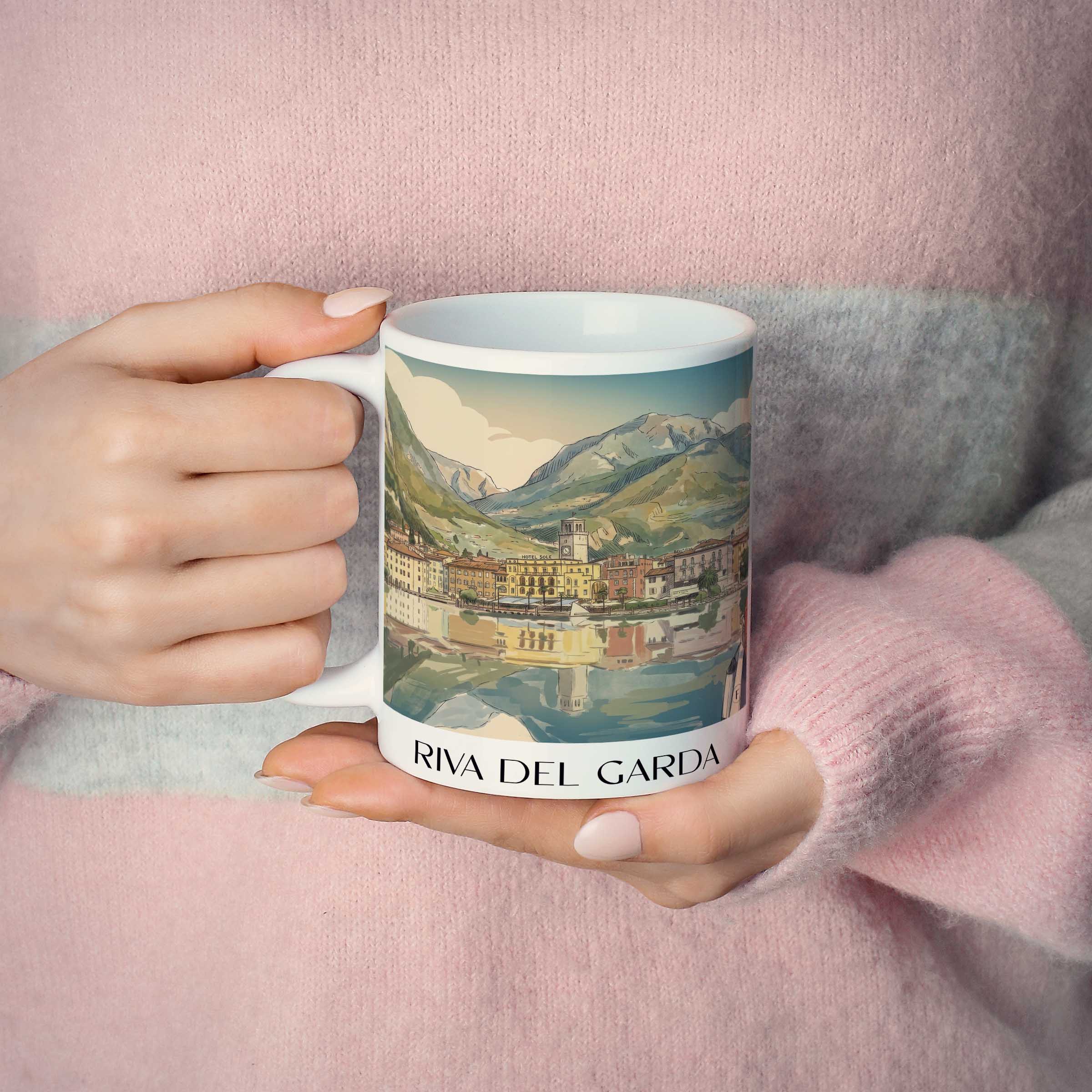 riva-del-garda-trentino-südtirol-italien-kaffeebecher-aquarell