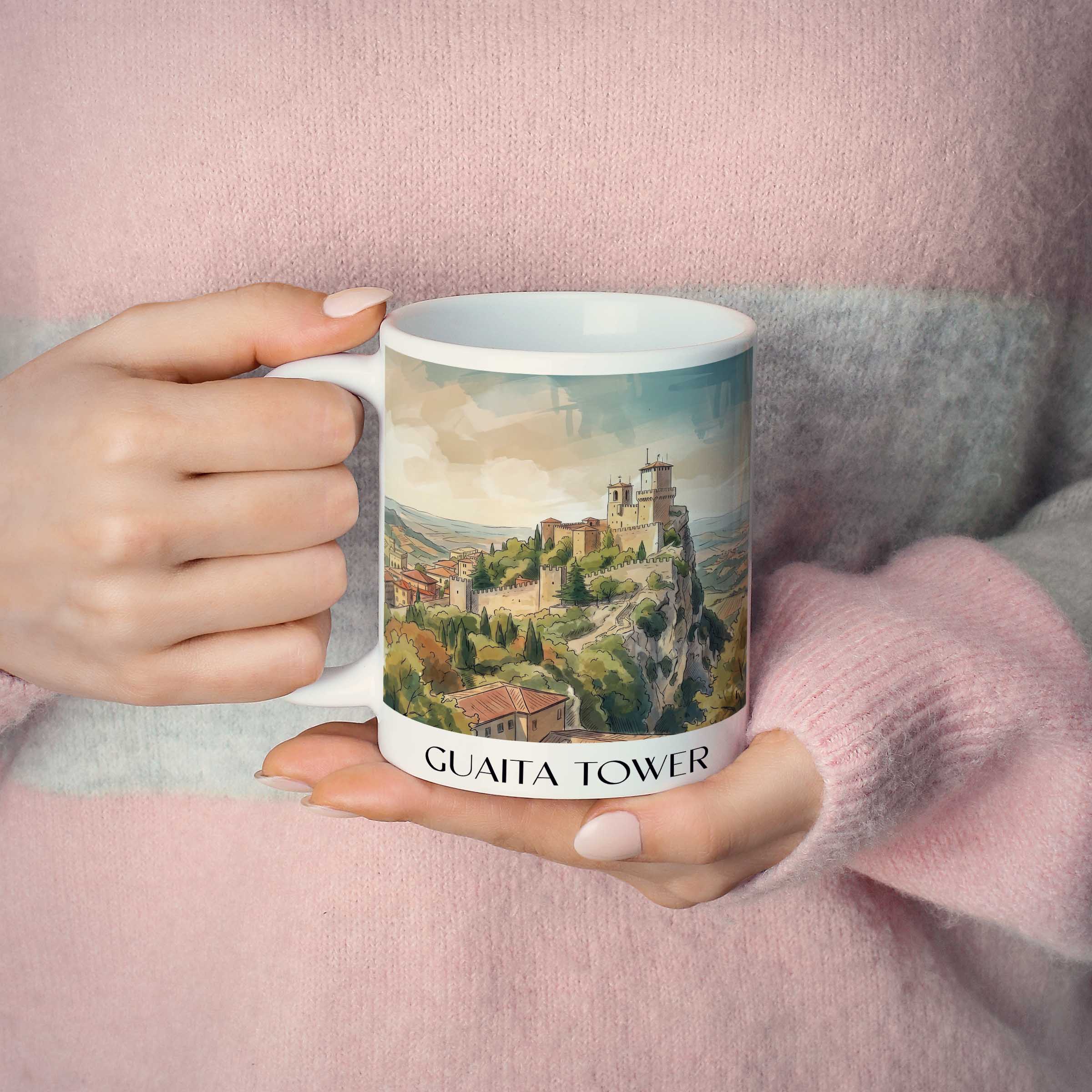 guaita-tower-san-marino-italien-kaffeebecher-aquarell