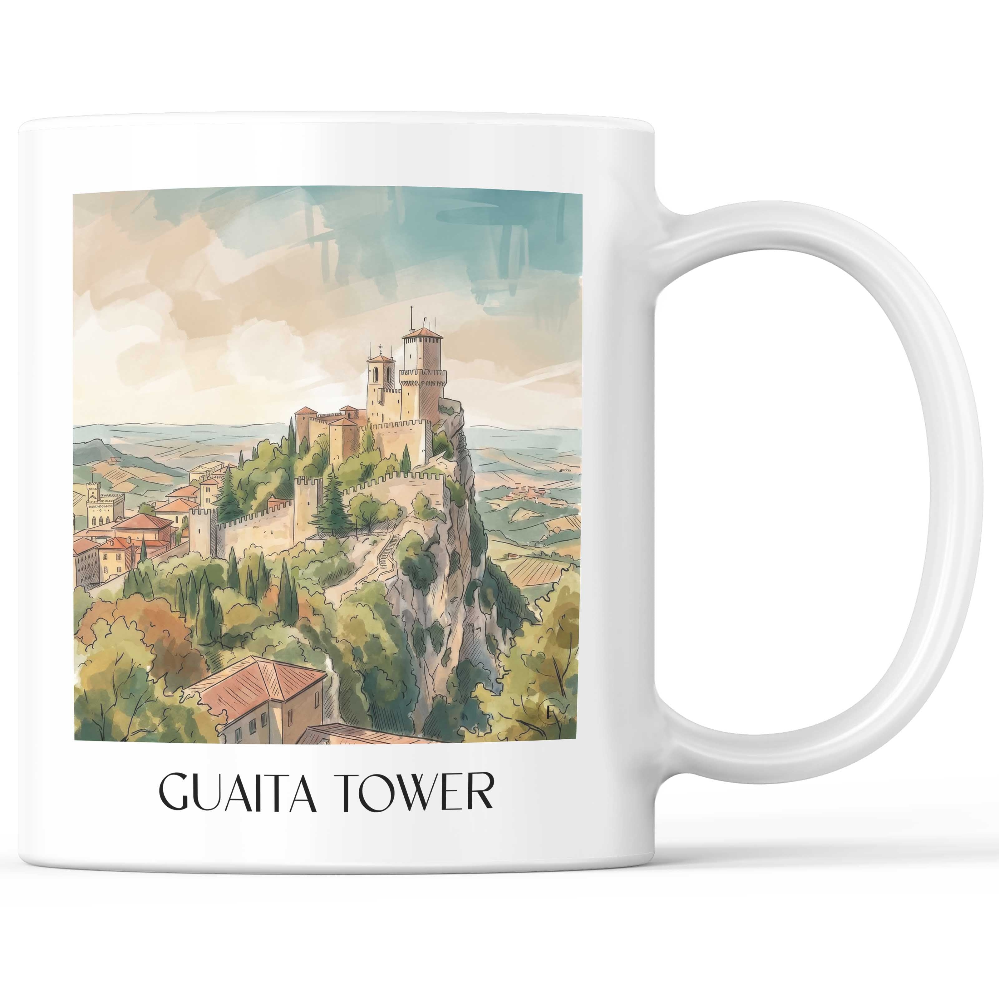 guaita-tower-san-marino-italien-kaffeebecher-aquarell