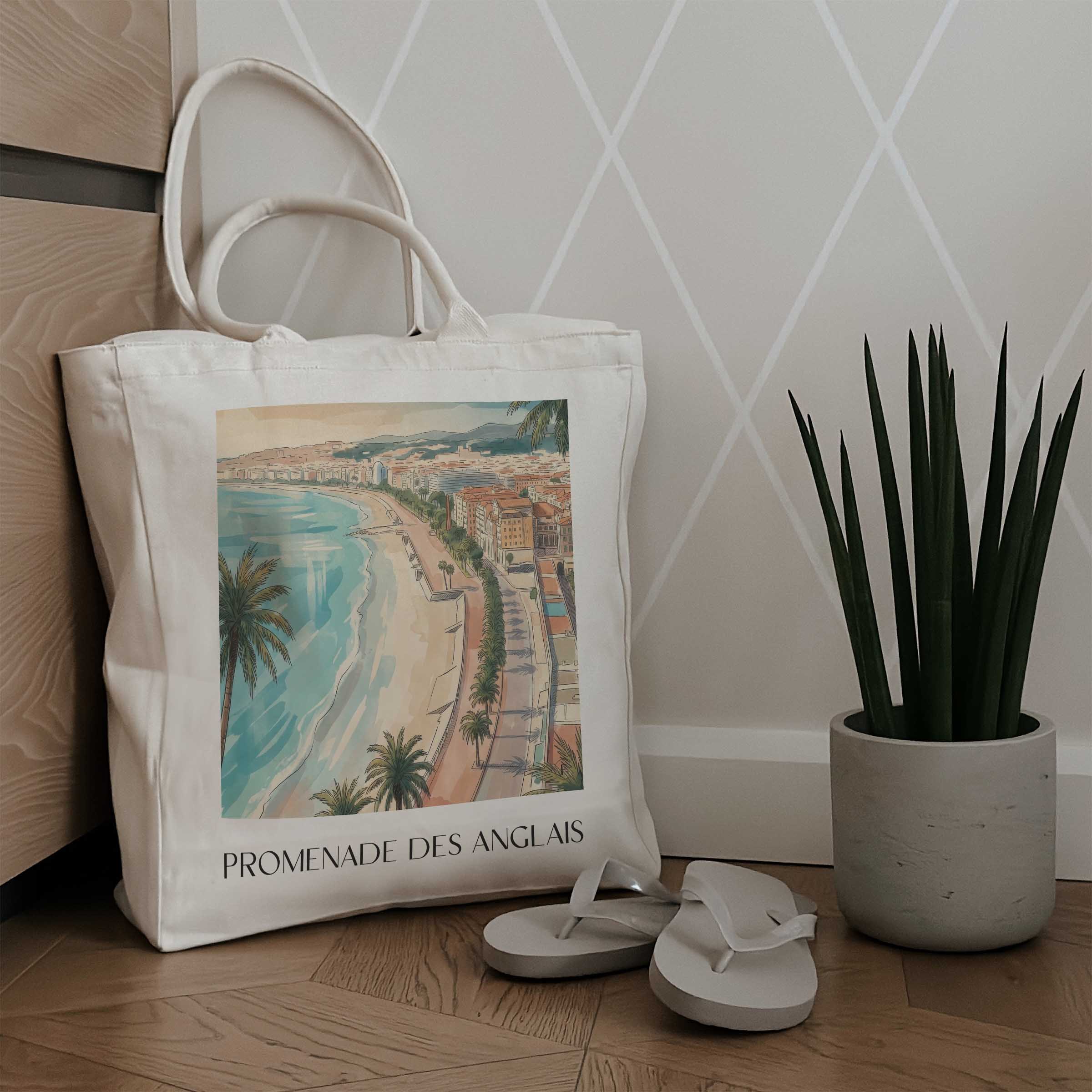 promenade-des-anglais-nizza-frankreich-einkaufstasche-aquarell