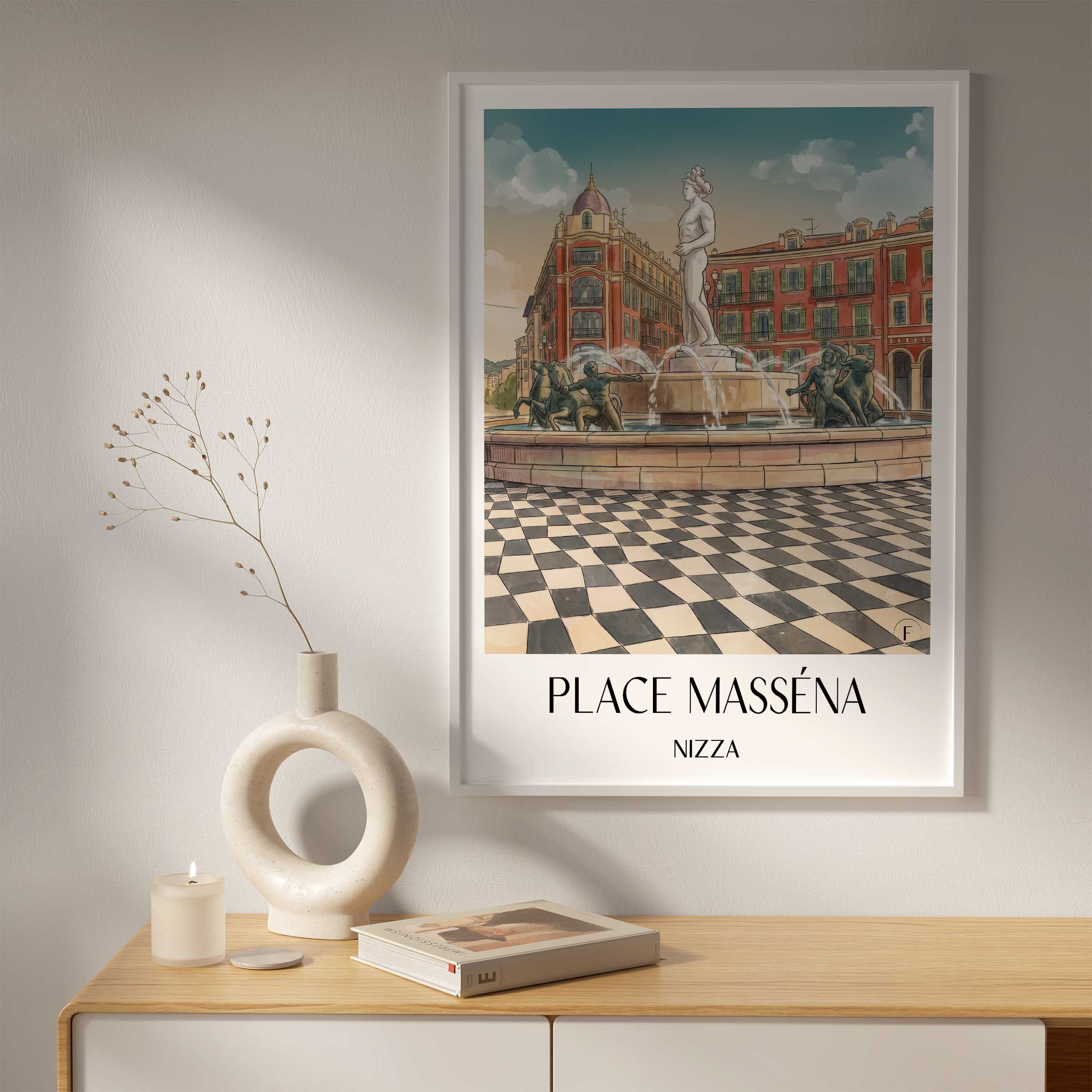 place-masséna--nizza-frankreich-poster-aquarell