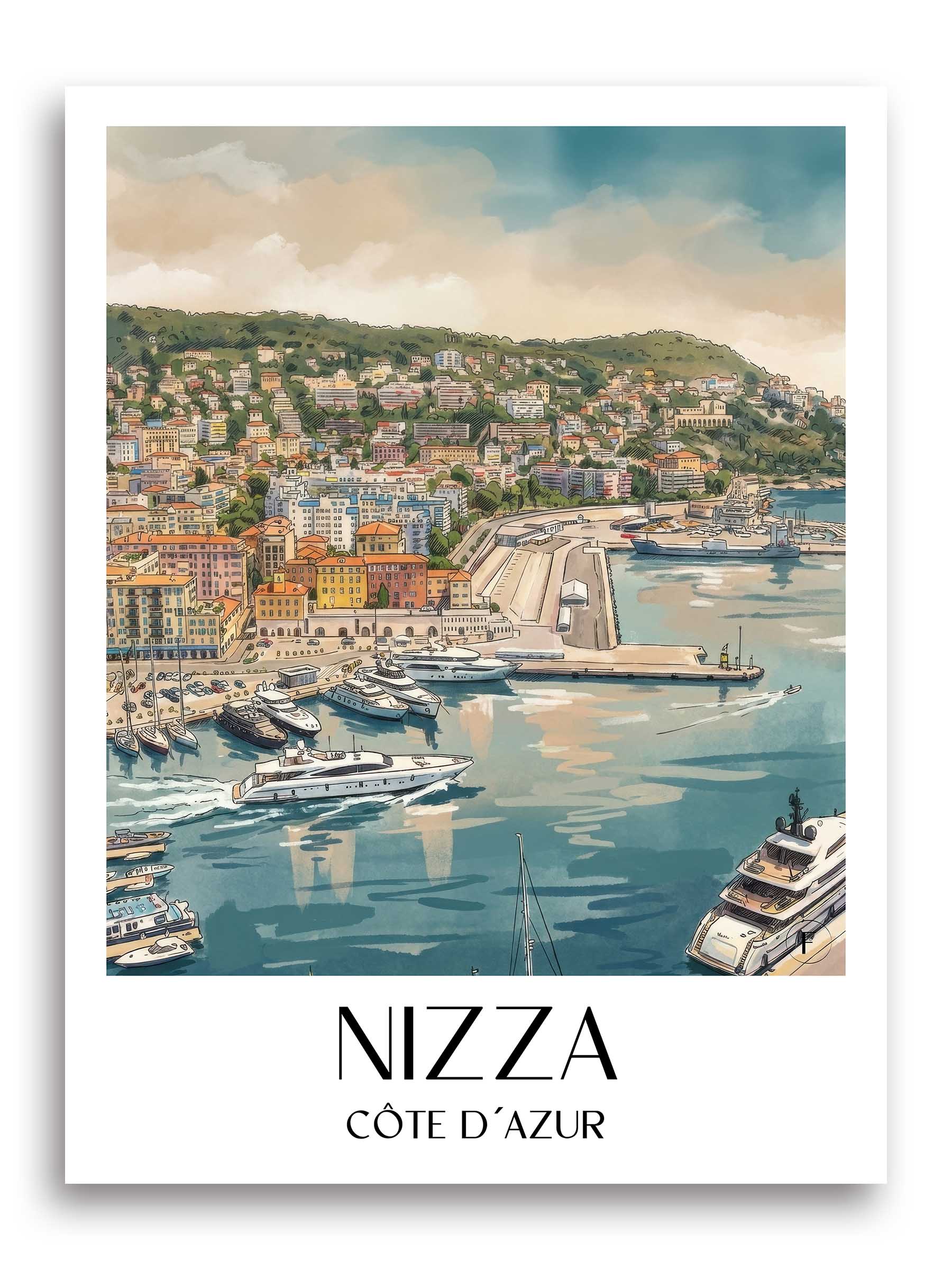 nizza-côte-d´azur-frankreich-poster-aquarell