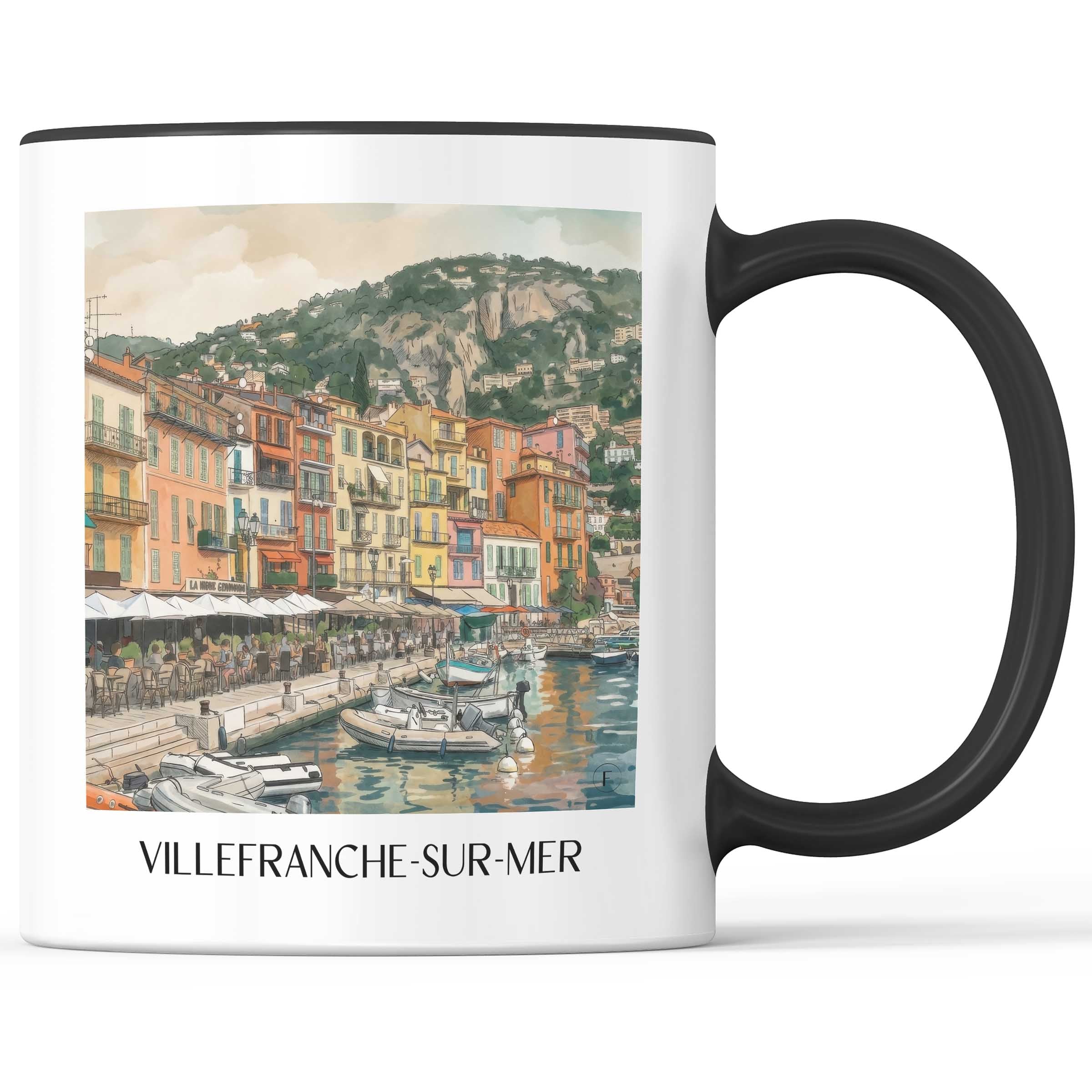 villefranche-sur-mer-côte-d´azur-frankreich-kaffeebecher-aquarell