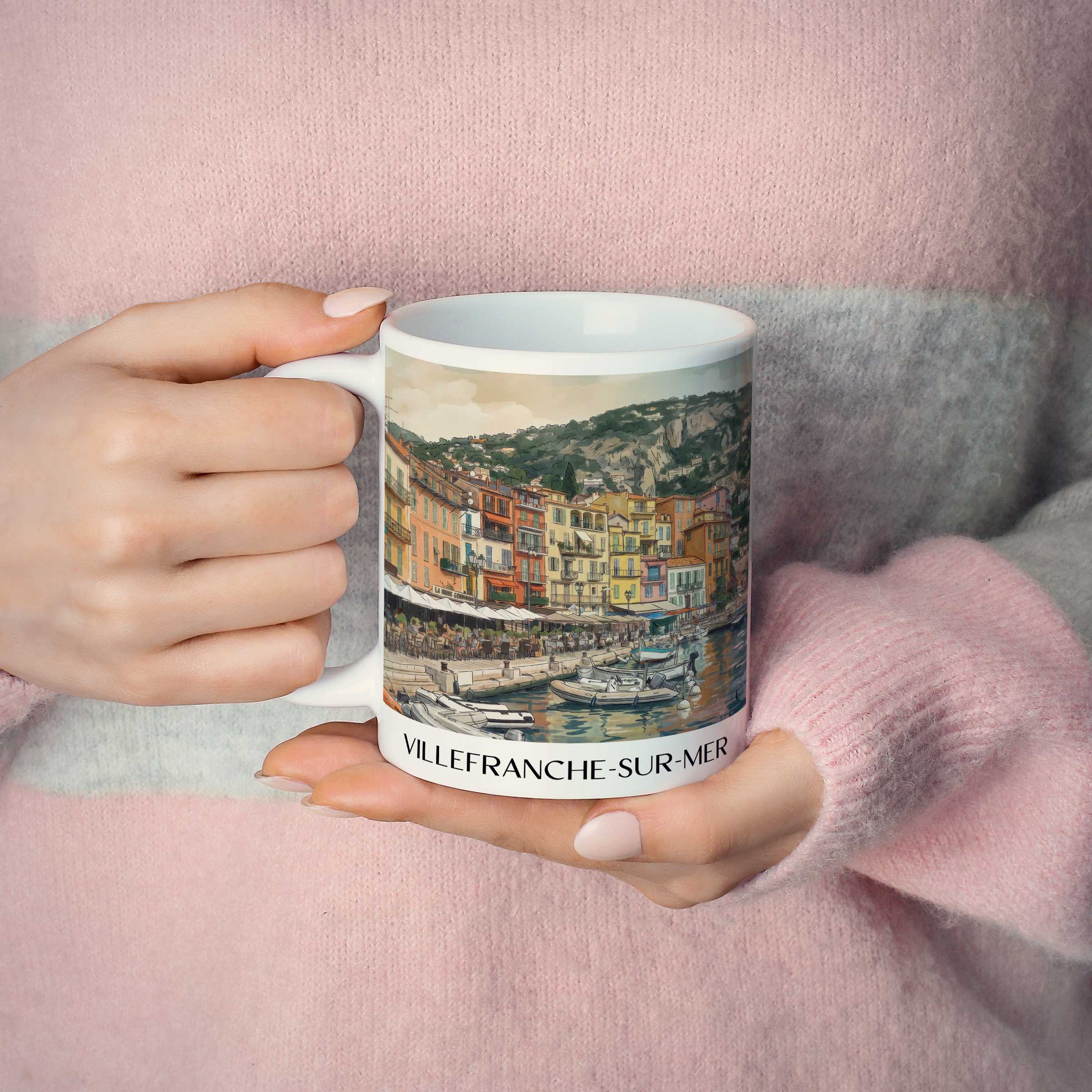 villefranche-sur-mer-côte-d´azur-frankreich-kaffeebecher-aquarell