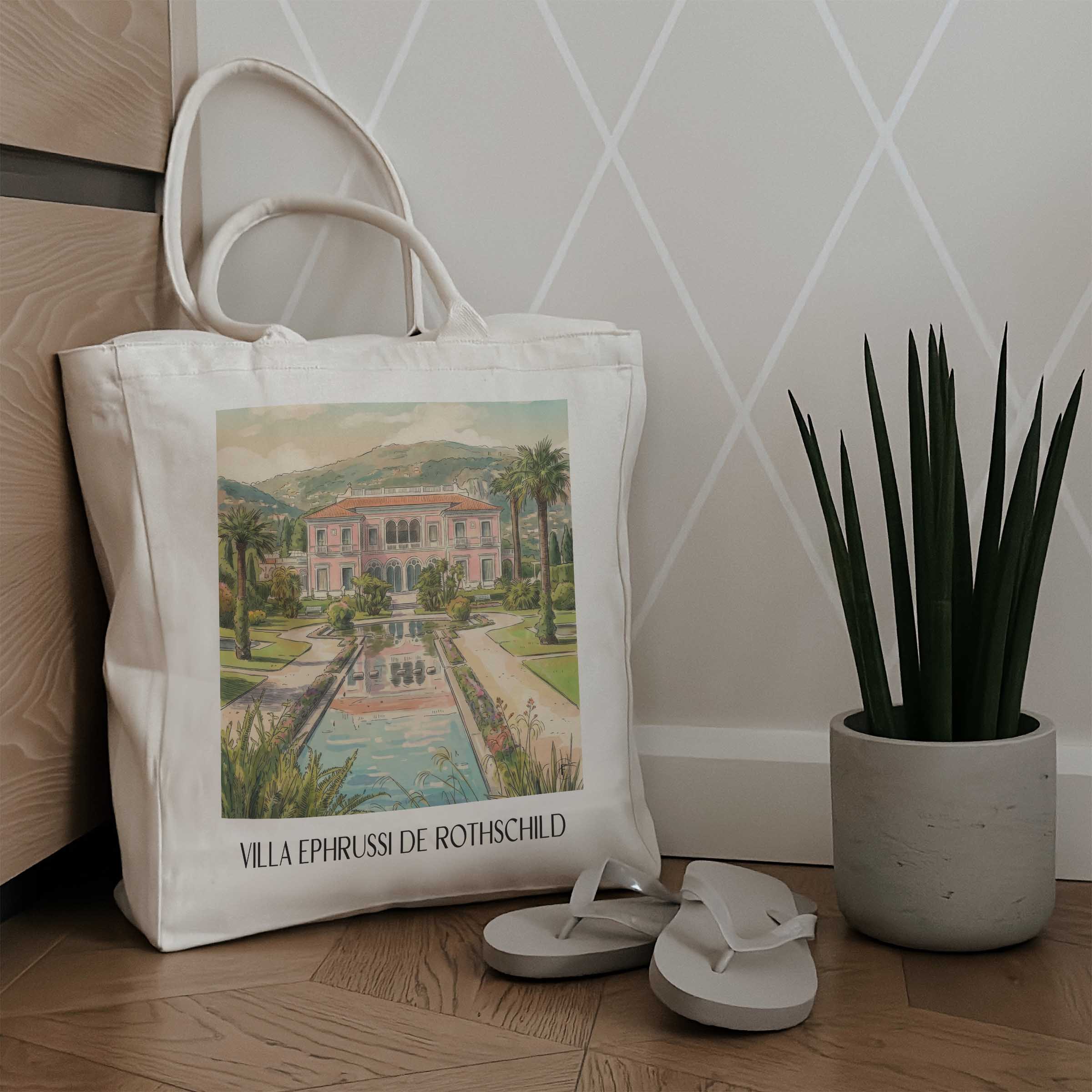 villa-ephrussi-de-rothschild-saint-jean-cap-ferrat-frankreich-einkaufstasche-aquarell