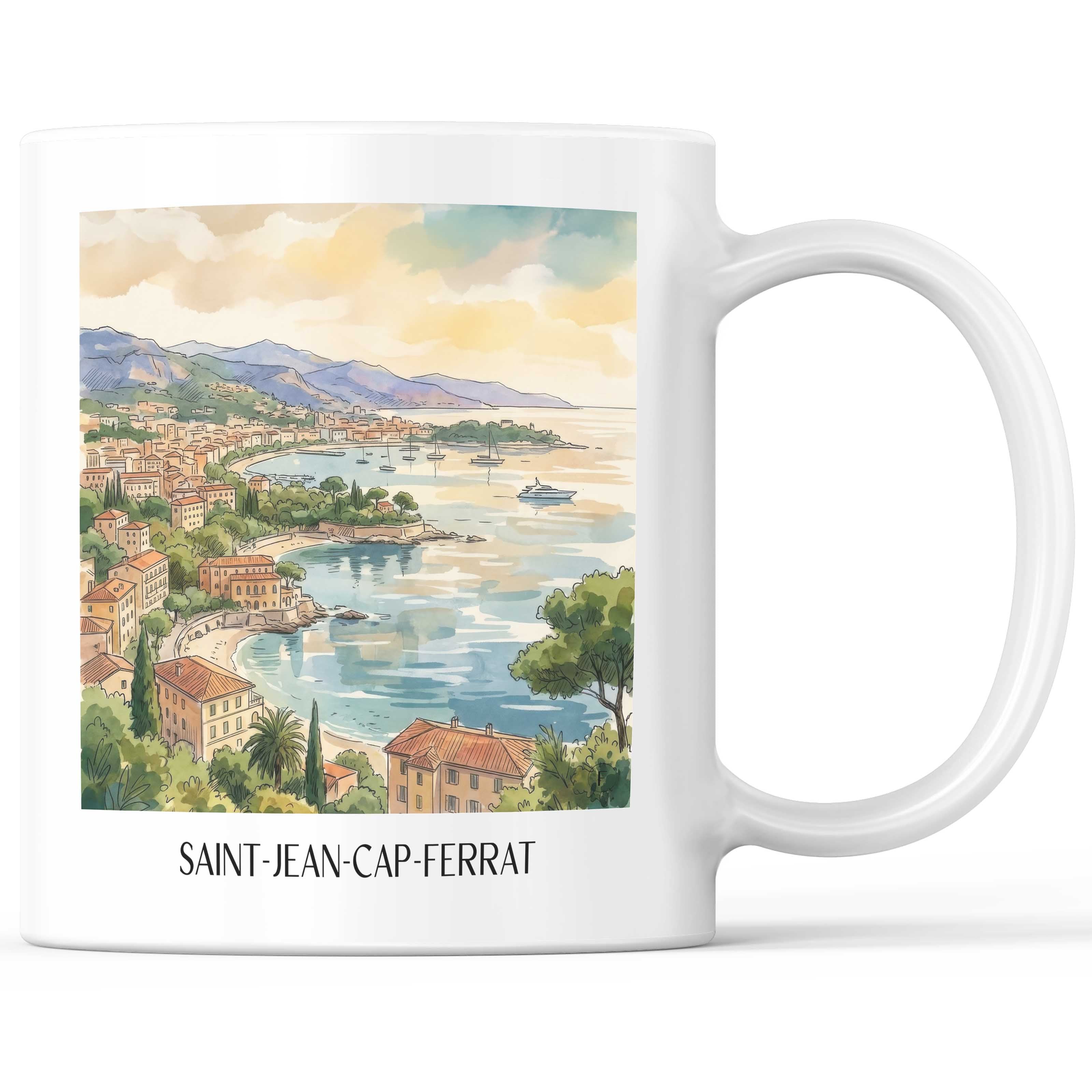 saint-jean-cap-ferrat-côte-d´azur-frankreich-kaffeebecher-aquarell