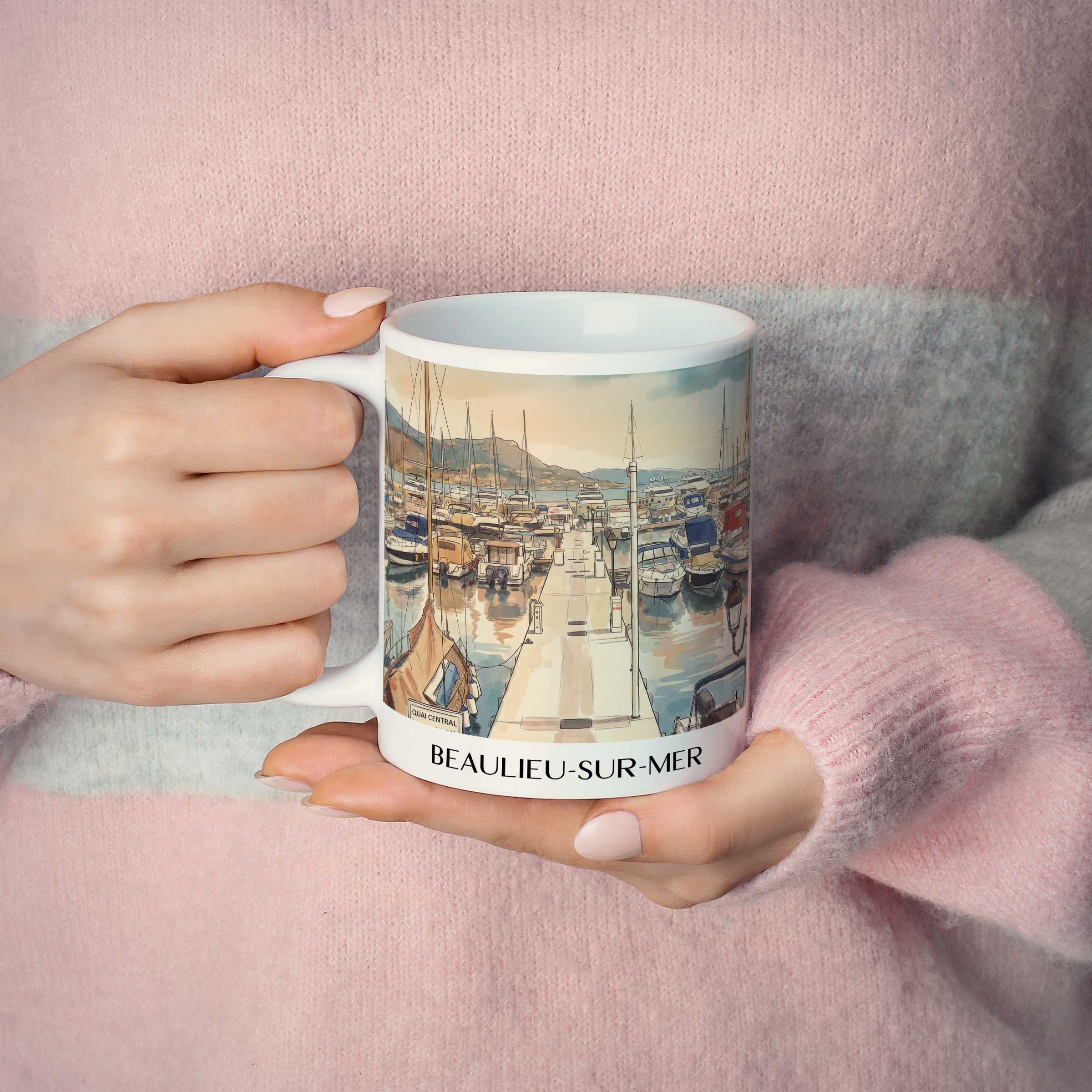 beaulieu-sur-mer-côte-d´azur-frankreich-kaffeebecher-aquarell