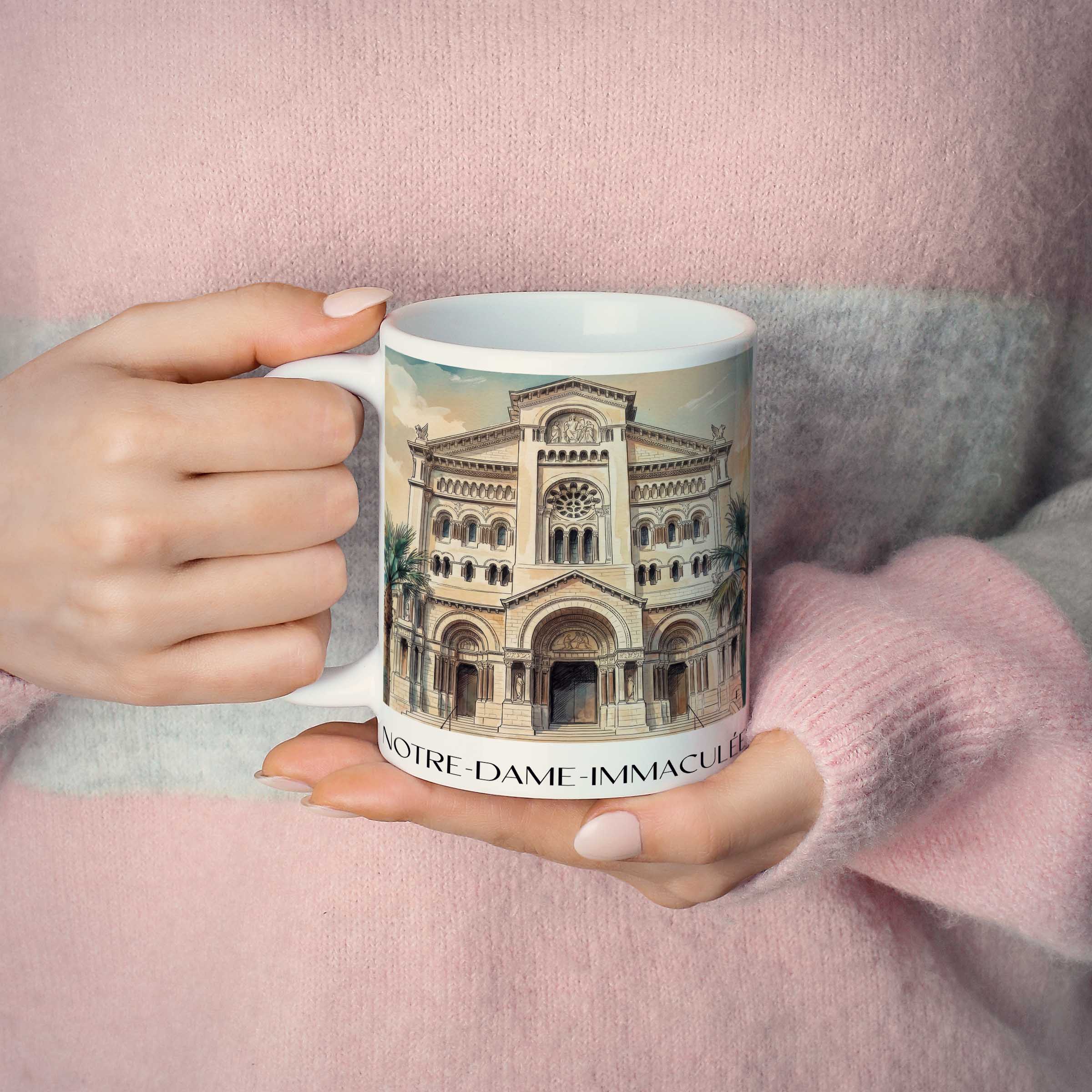 notre-dame-immaculée-monaco-monaco-kaffeebecher-aquarell