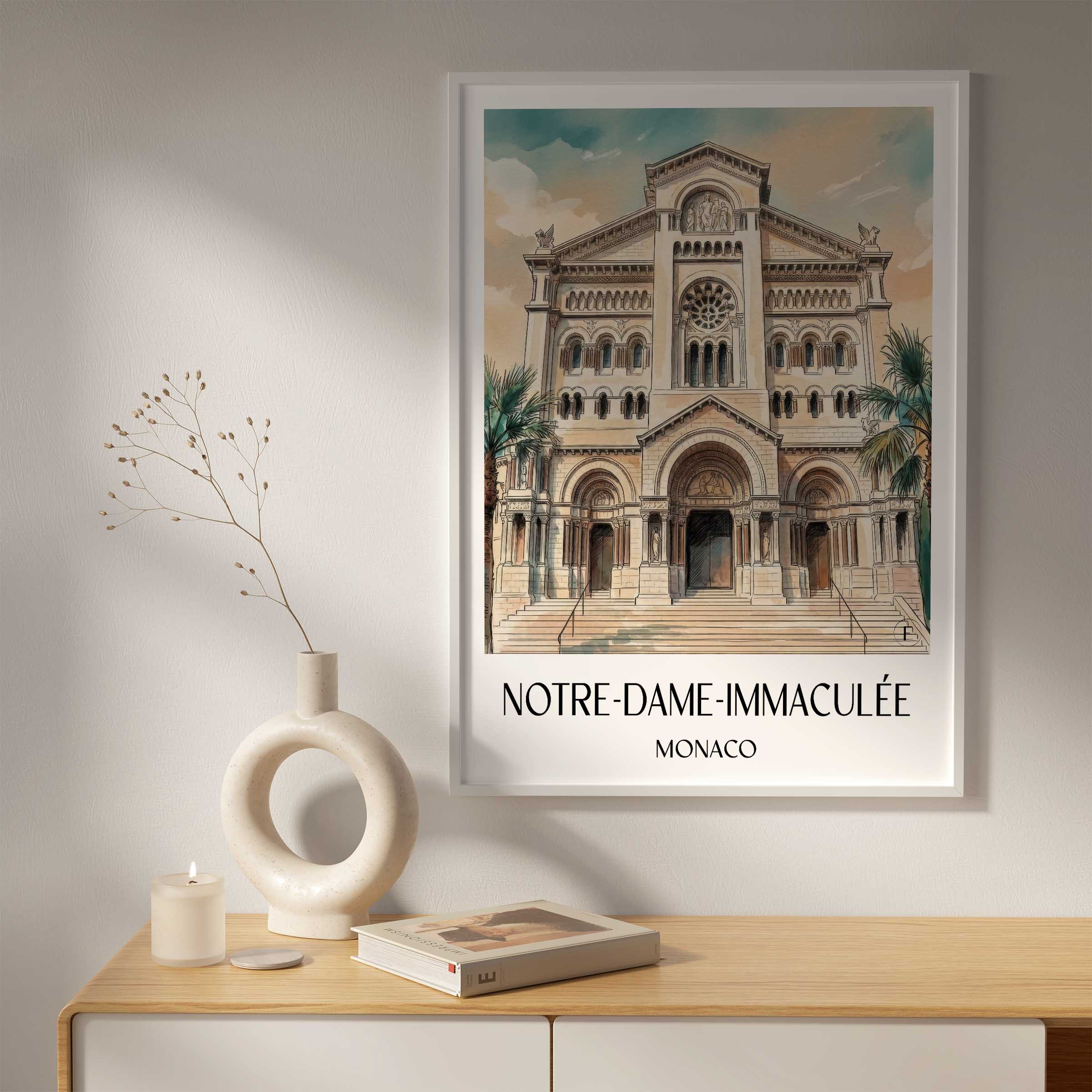 notre-dame-immaculée-monaco-monaco-poster-aquarell