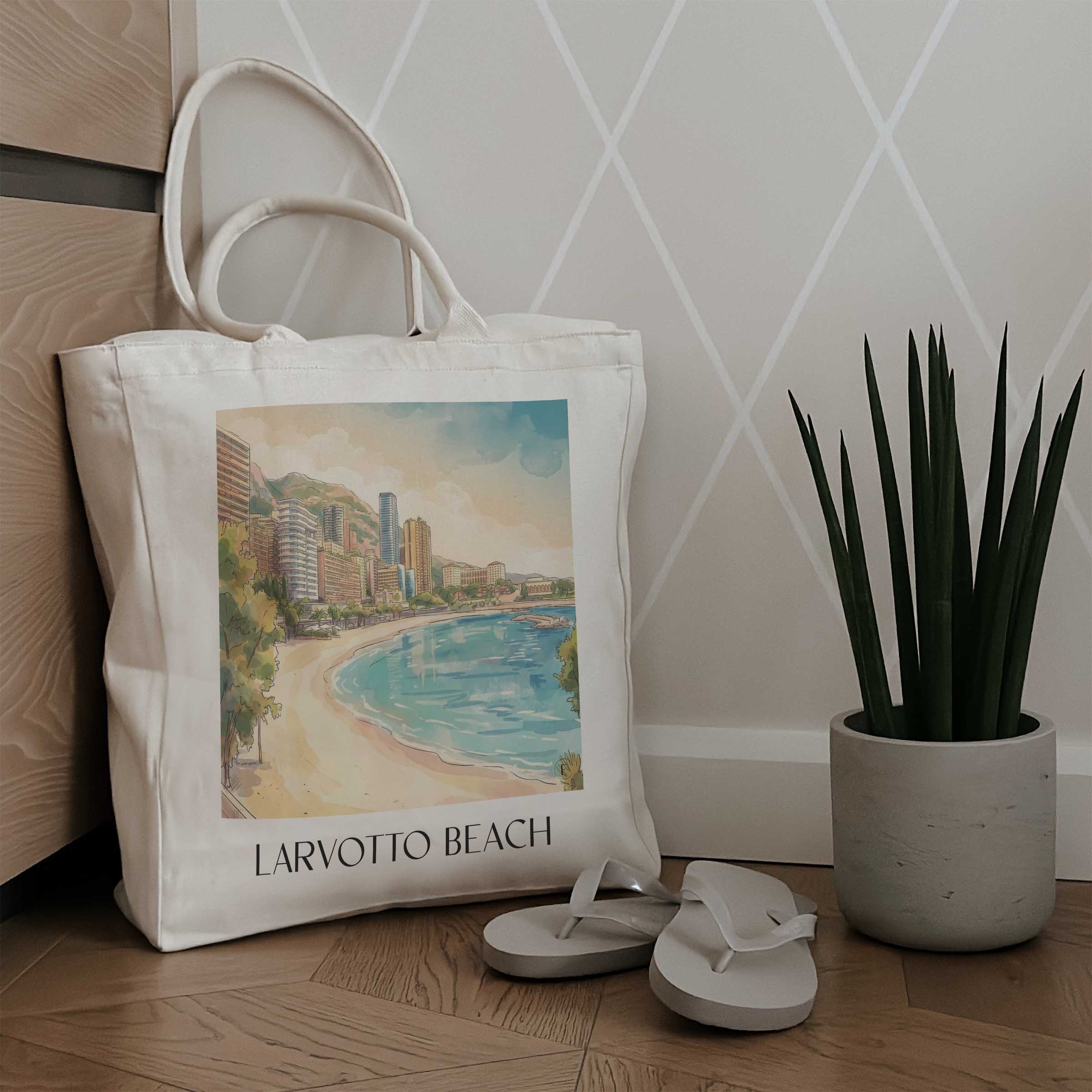 larvotto-beach-monaco-monaco-einkaufstasche-aquarell