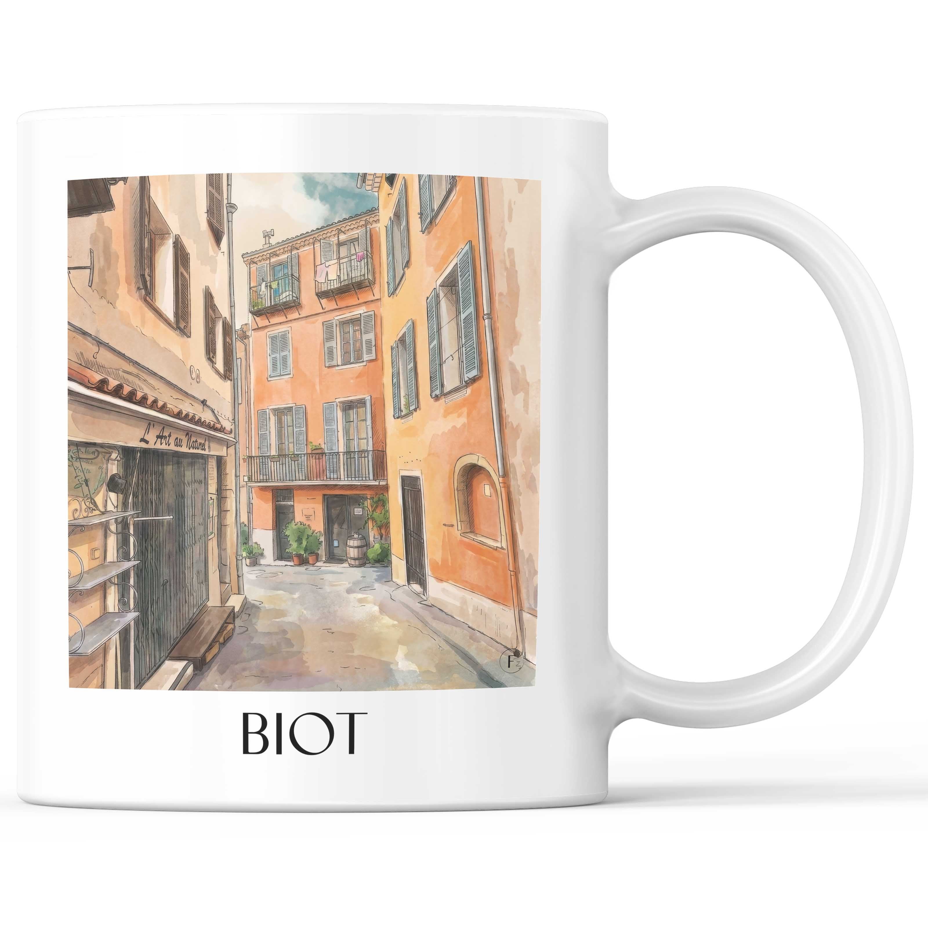 biot--côte-d´azur-frankreich-kaffeebecher-aquarell