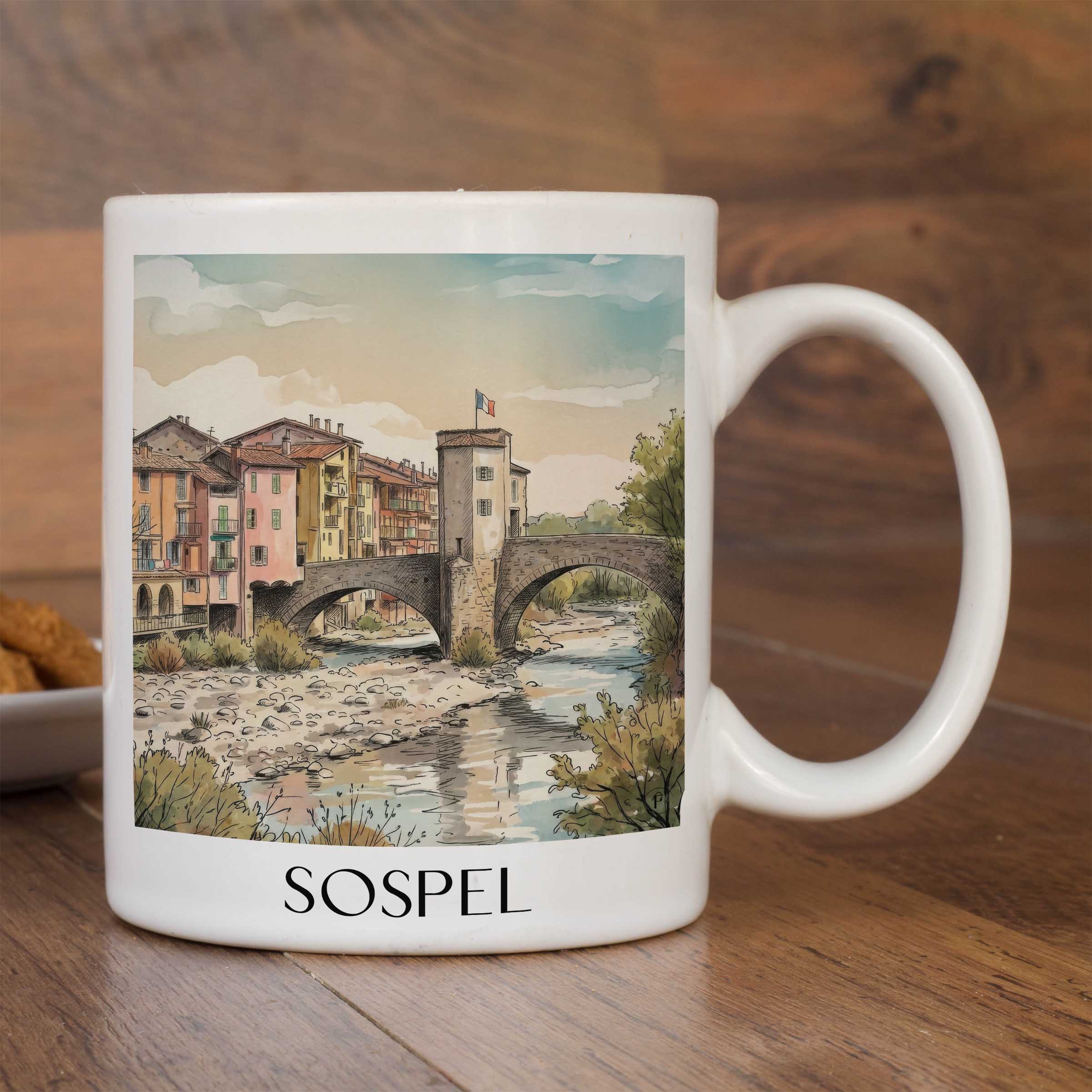 sospel-arrière-pays-niçois-frankreich-kaffeebecher-aquarell