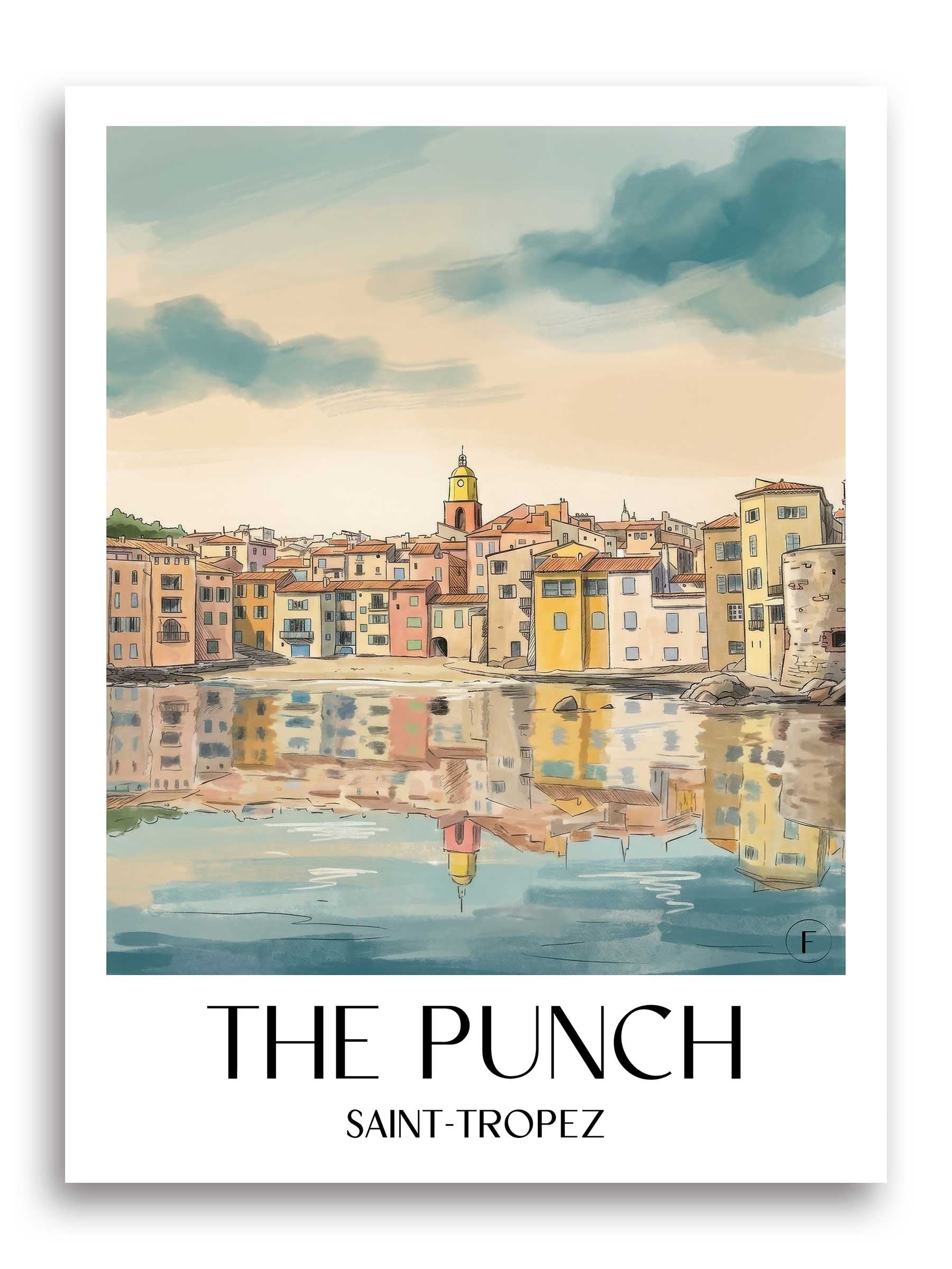 La Ponche Poster - Saint-Tropez - Frankreich Kunstdruck - Aquarell von A4 bis A1