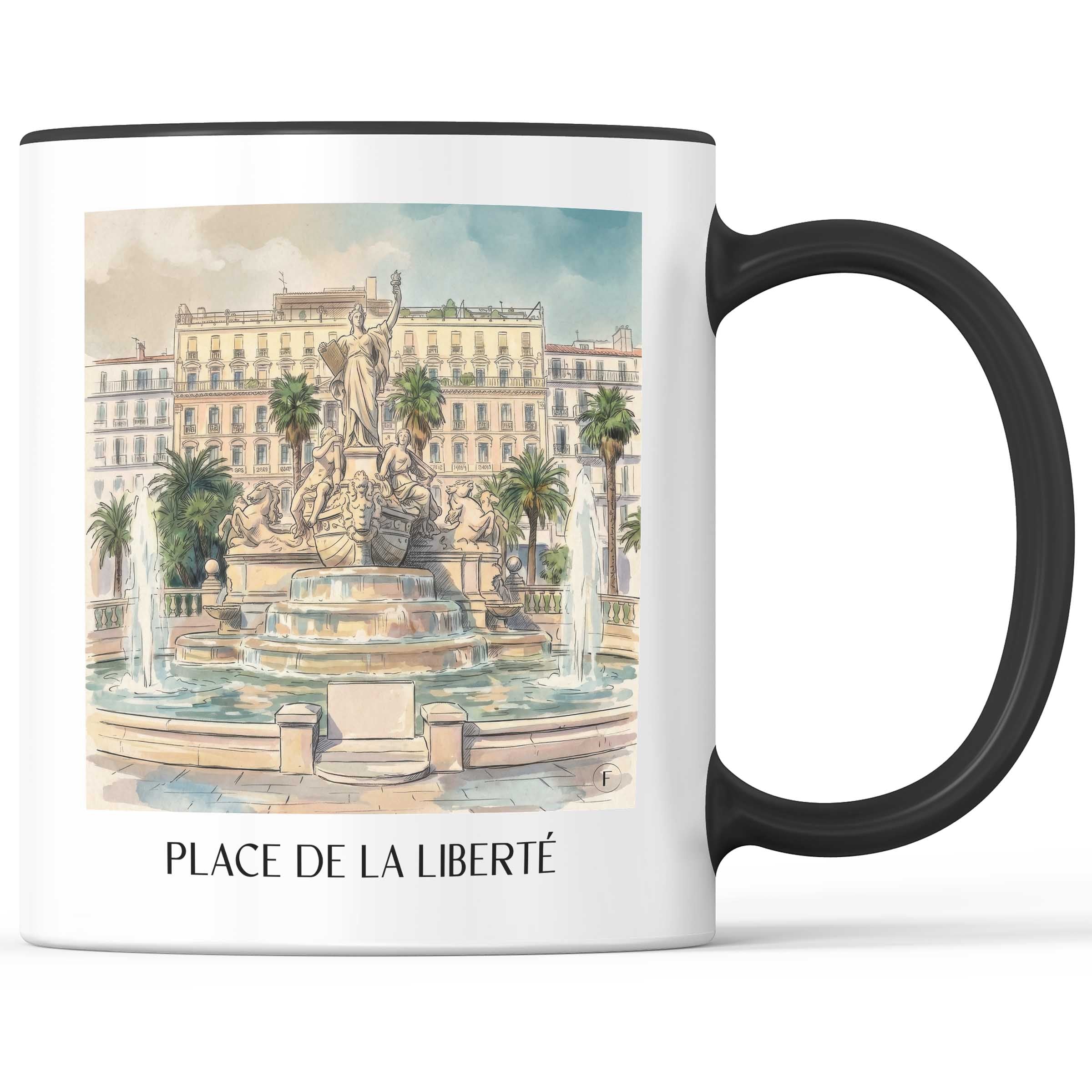 place-de-la-liberté-toulon-frankreich-kaffeebecher-aquarell