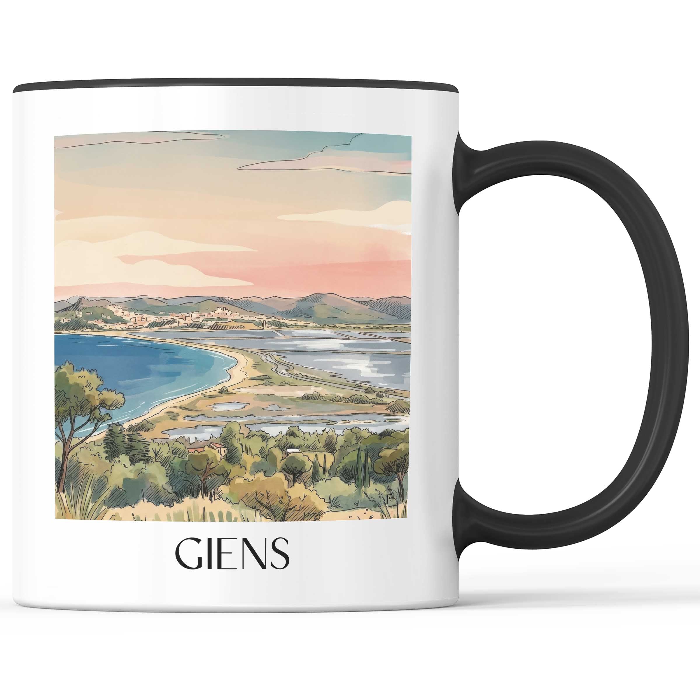 giens-hyères-frankreich-kaffeebecher-aquarell