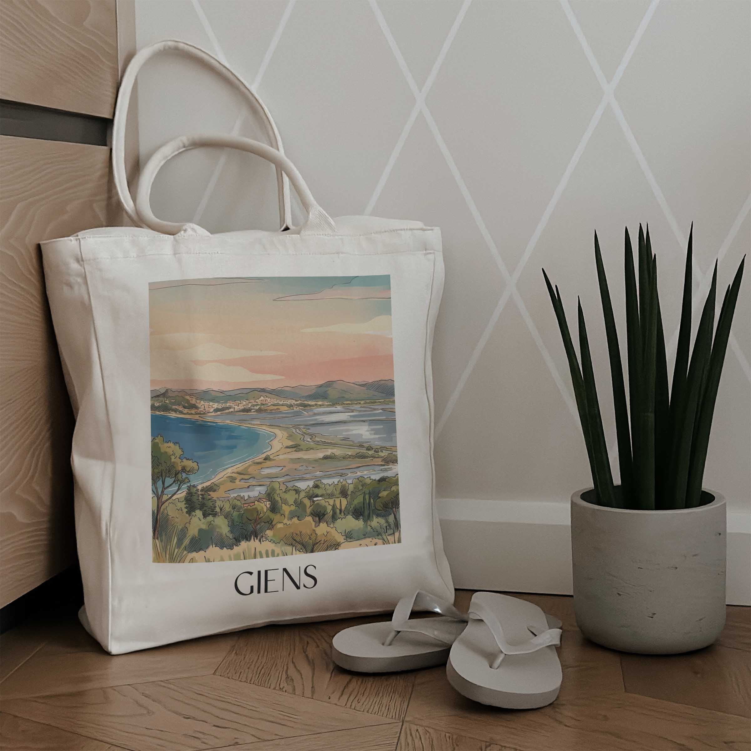 giens-hyères-frankreich-einkaufstasche-aquarell