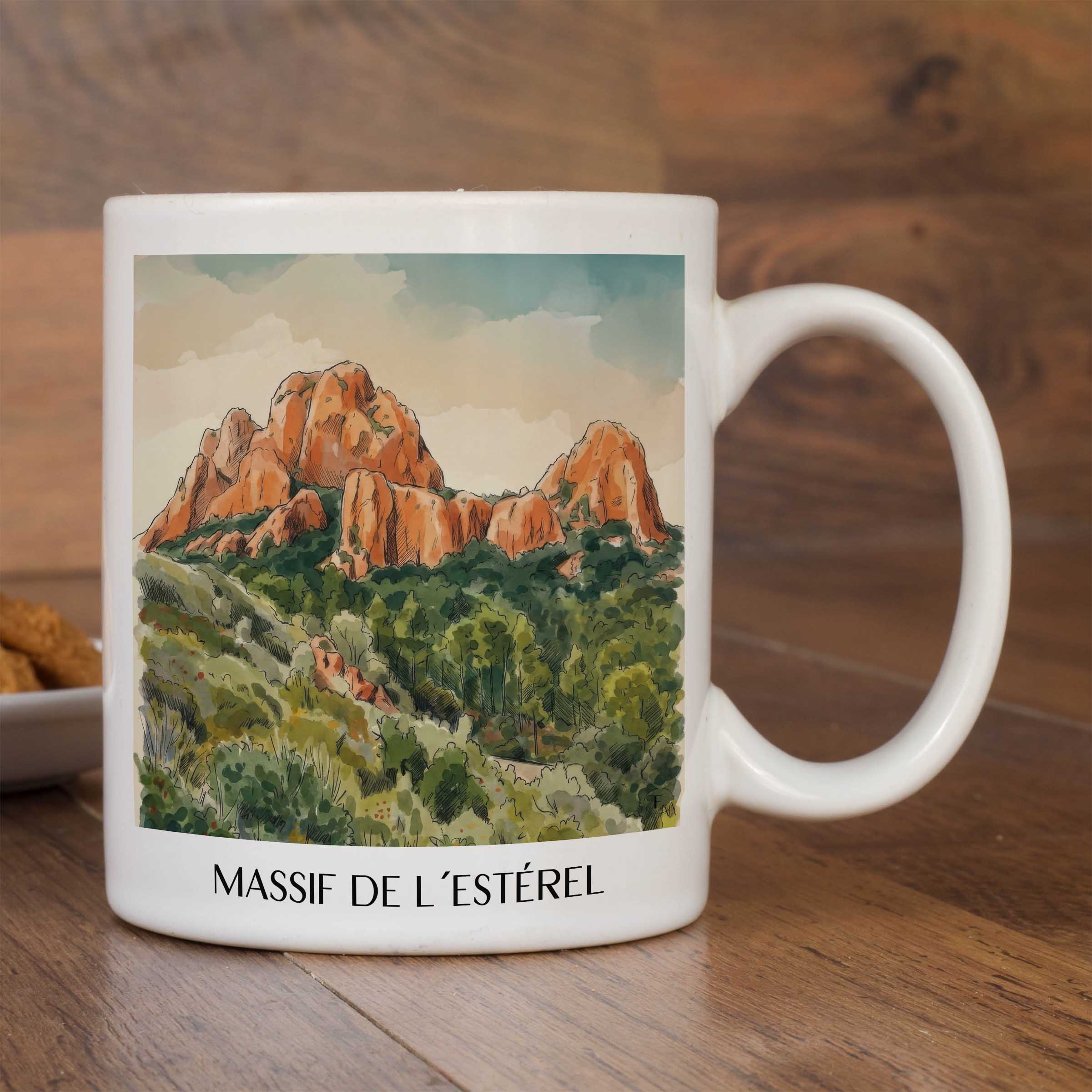 massif-de-l´estérel-côte-d´azur-frankreich-kaffeebecher-aquarell