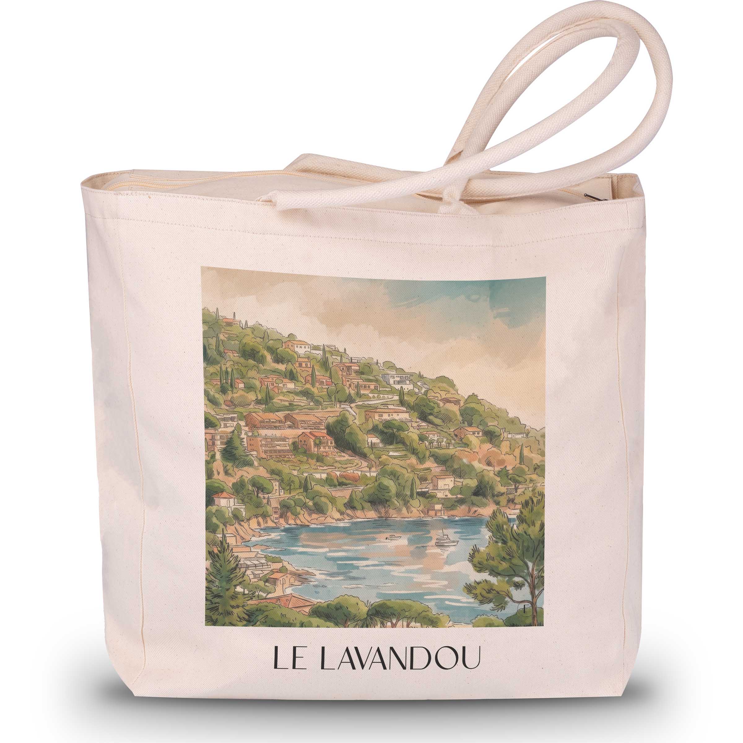 le-lavandou-côte-des-maures-frankreich-einkaufstasche-aquarell