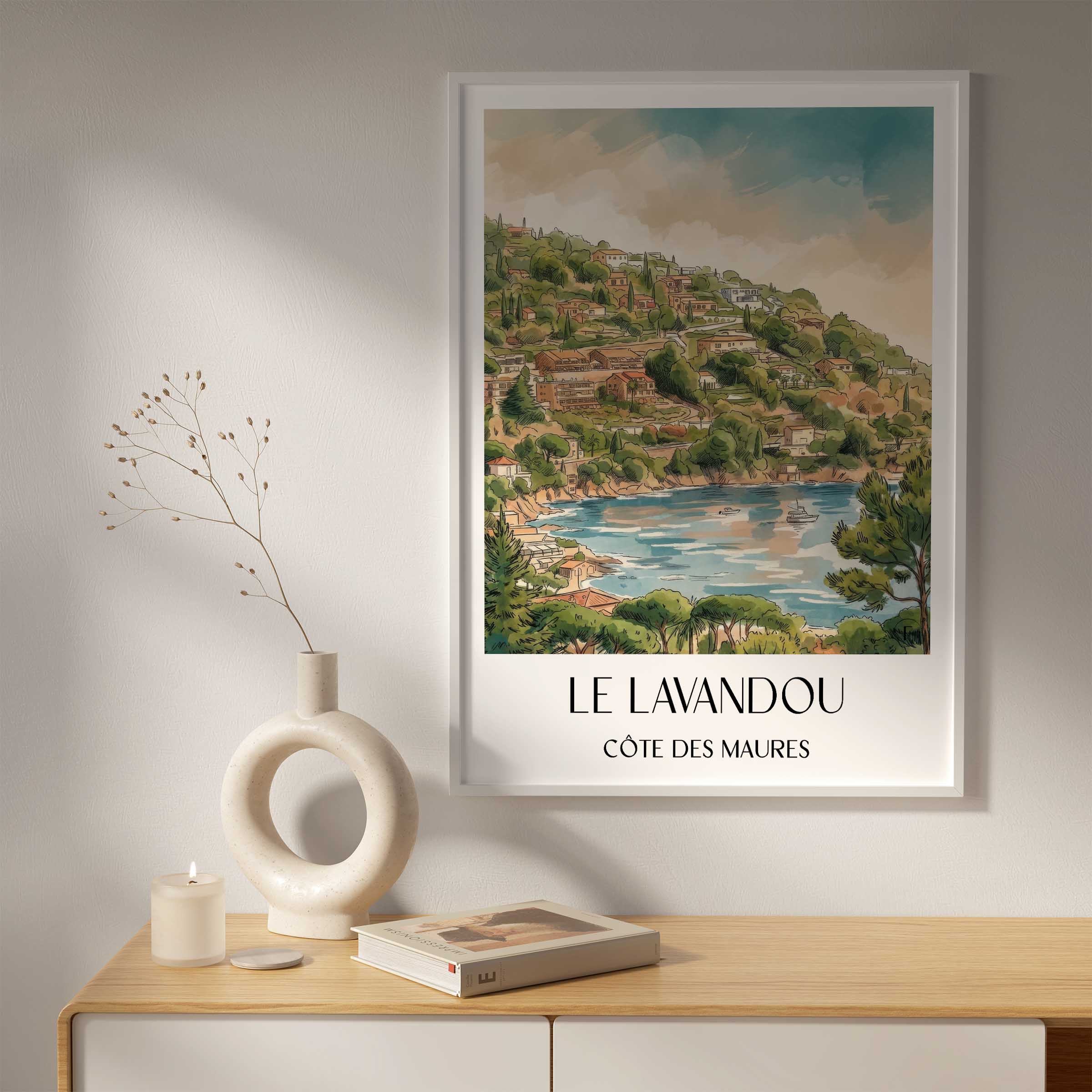 le-lavandou-côte-des-maures-frankreich-poster-aquarell