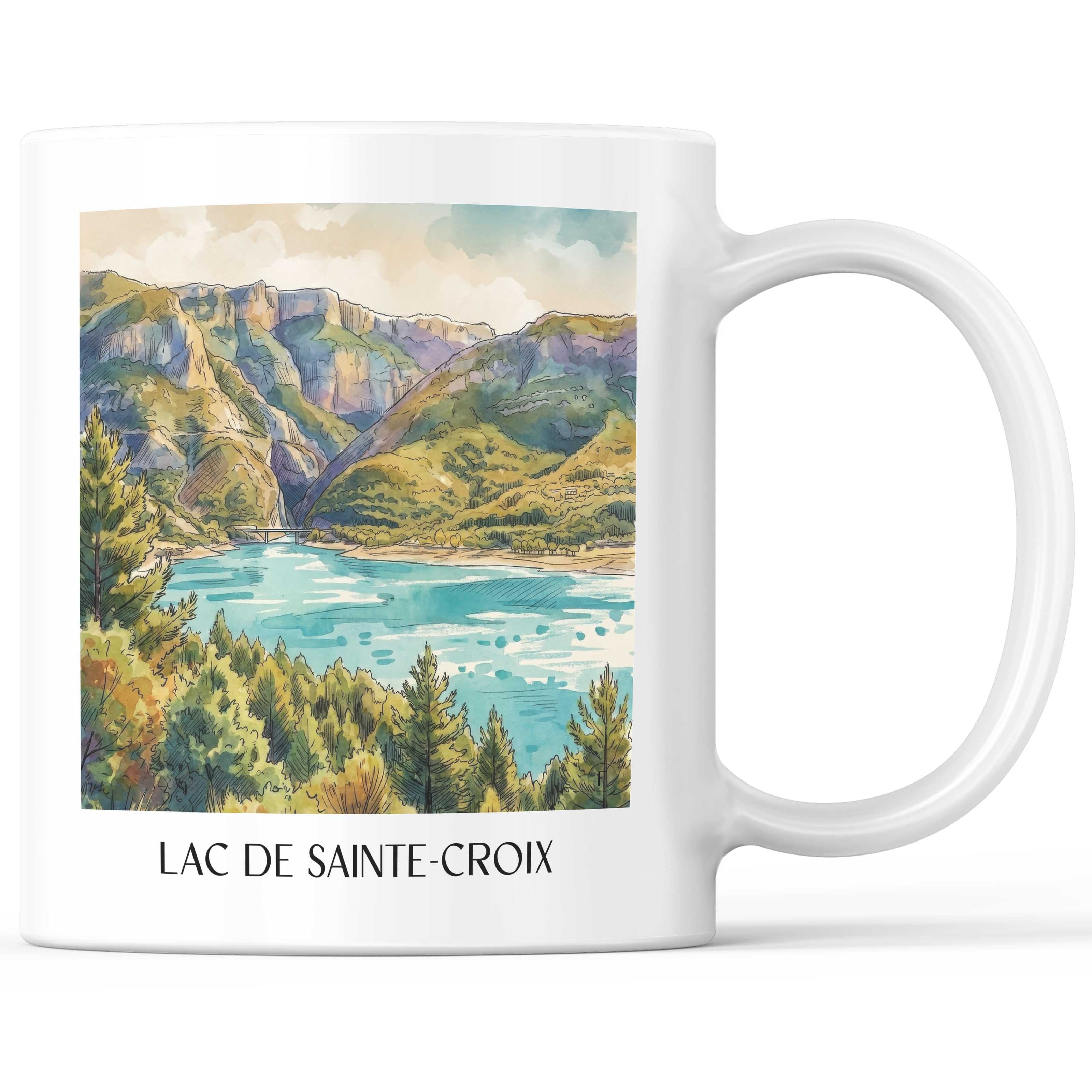 lac-de-sainte-croix-verdon-frankreich-kaffeebecher-aquarell