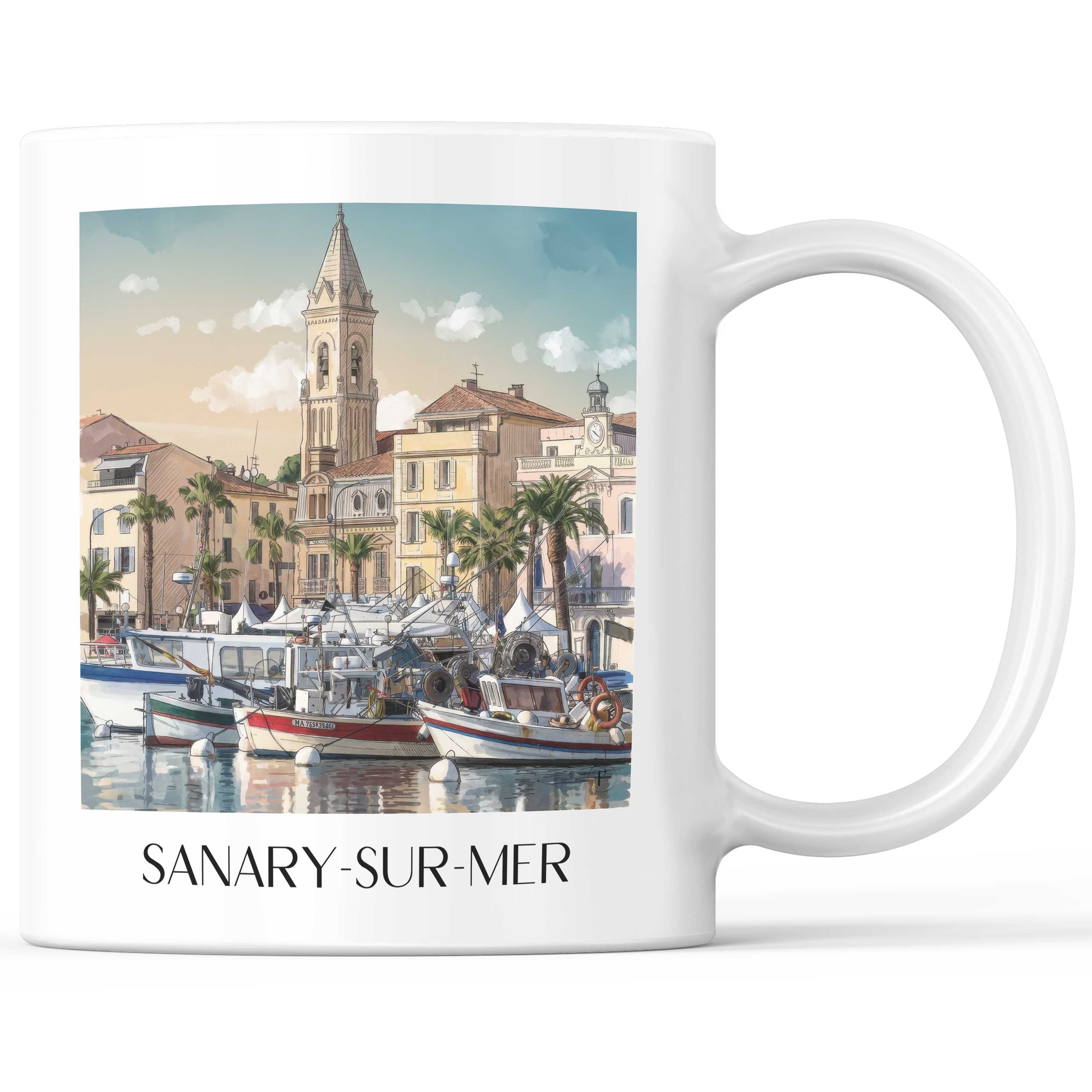 sanary-sur-mer-côte-provençale-frankreich-kaffeebecher-aquarell