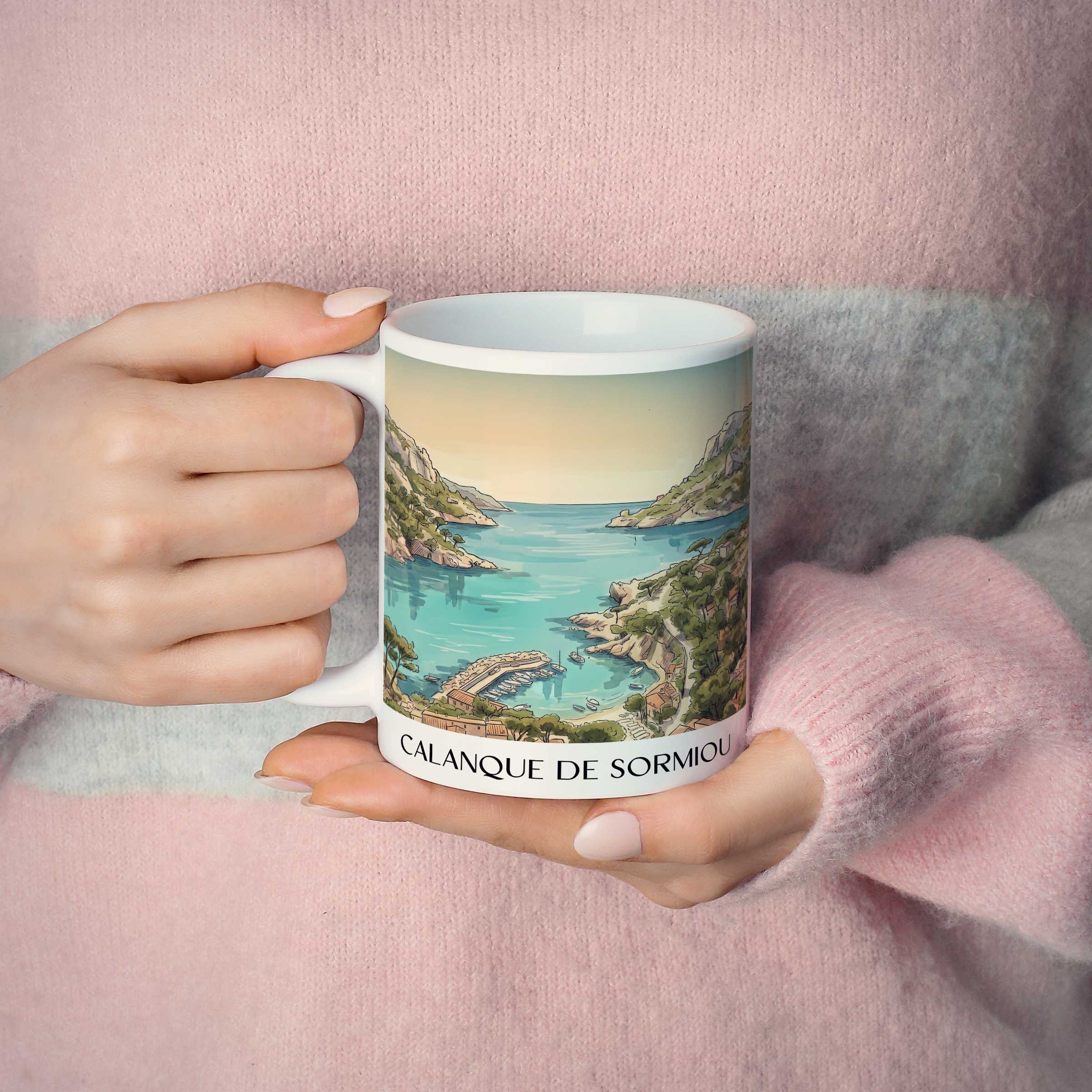 calanque-de-sormiou-côte-d´azur-frankreich-kaffeebecher-aquarell