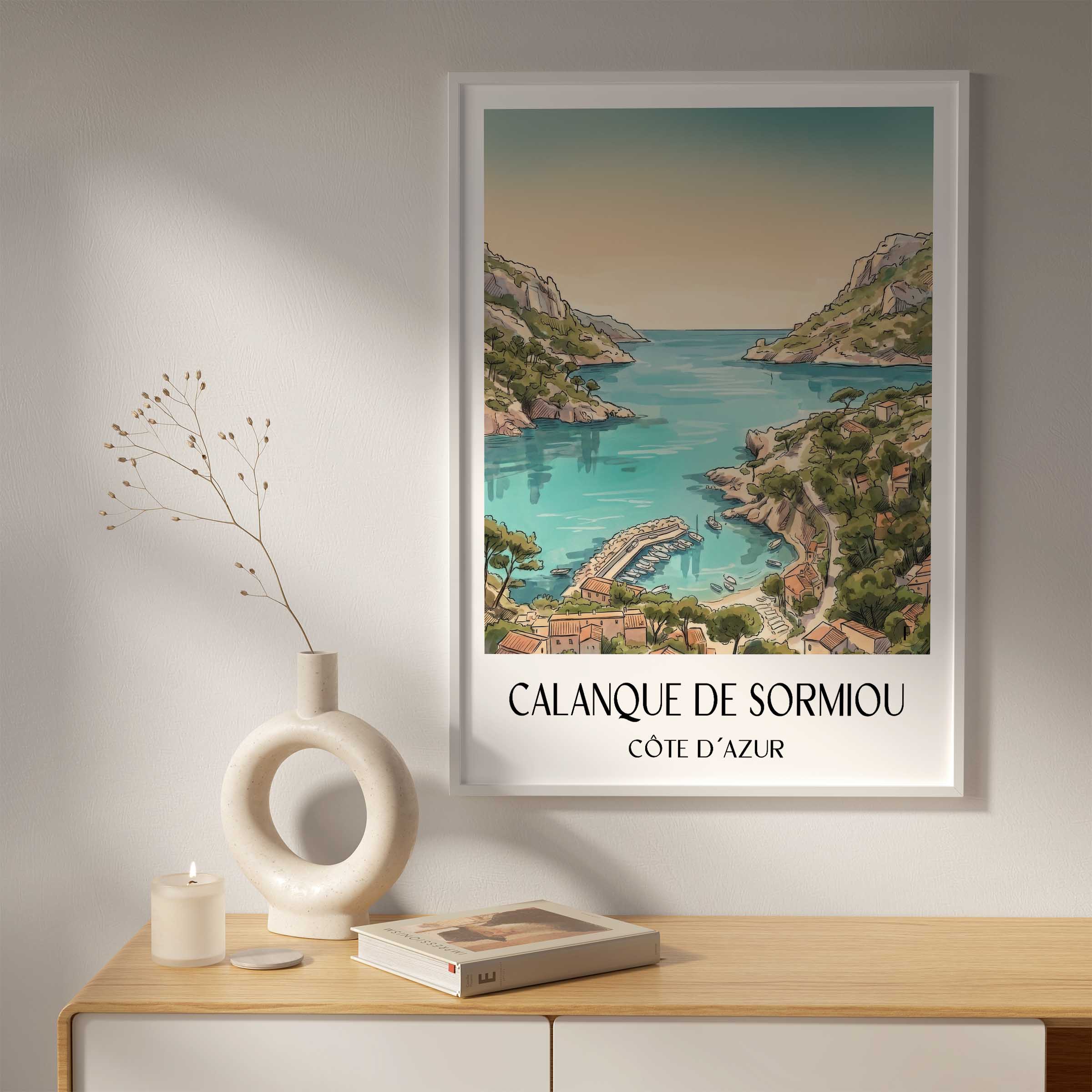 calanque-de-sormiou-côte-d´azur-frankreich-poster-aquarell