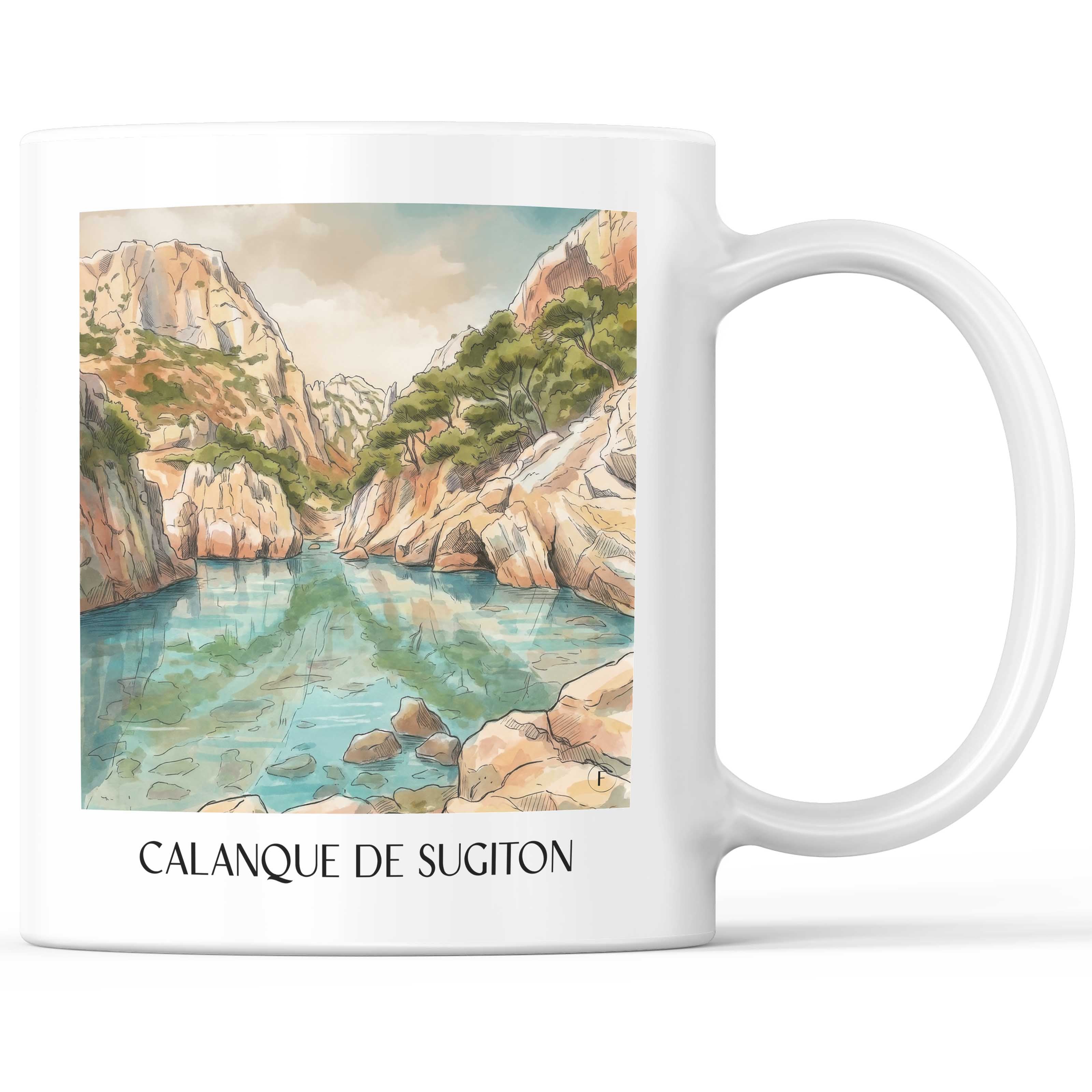 calanque-de-sugiton-côte-d´azur-frankreich-kaffeebecher-aquarell