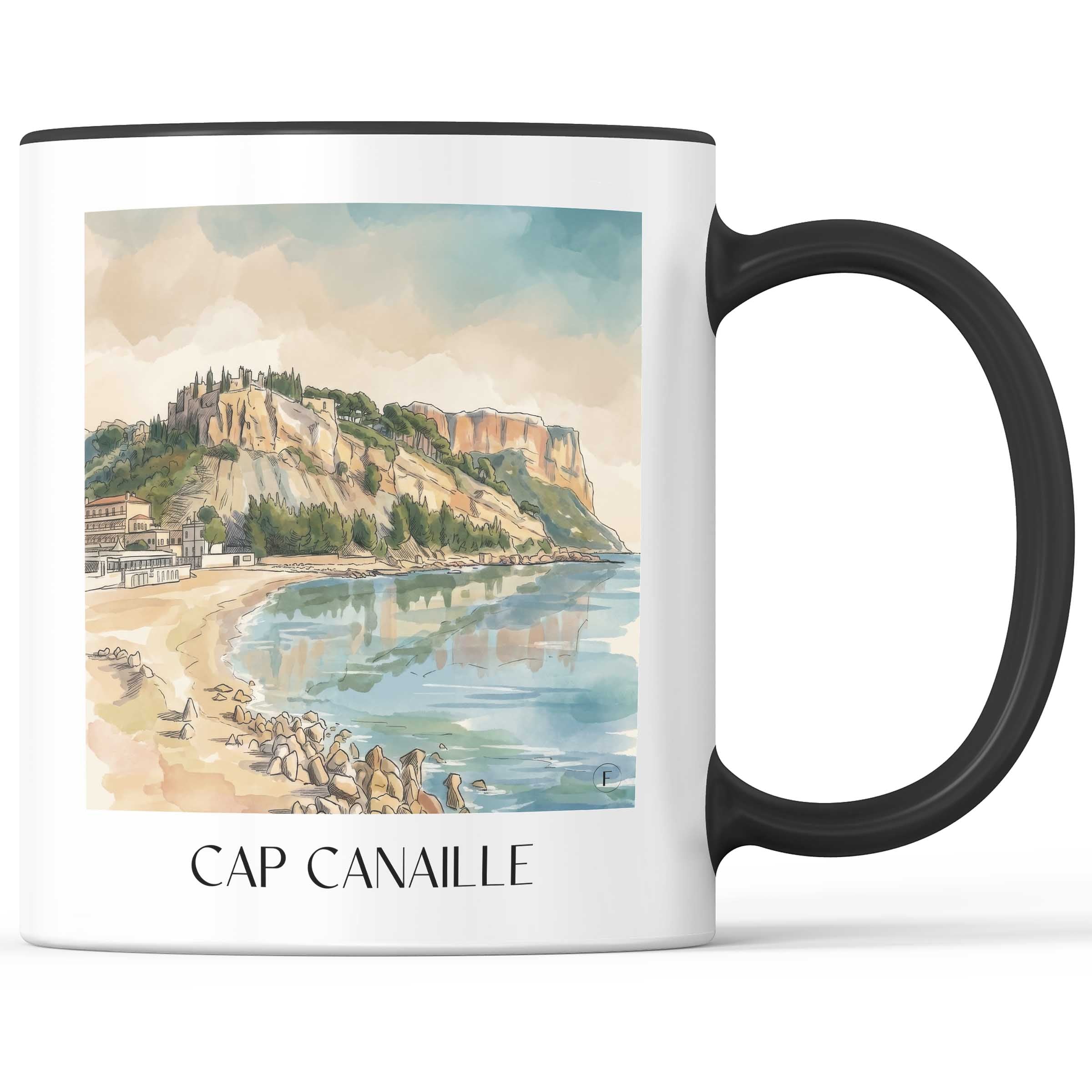 cap-canaille-cassis-frankreich-kaffeebecher-aquarell