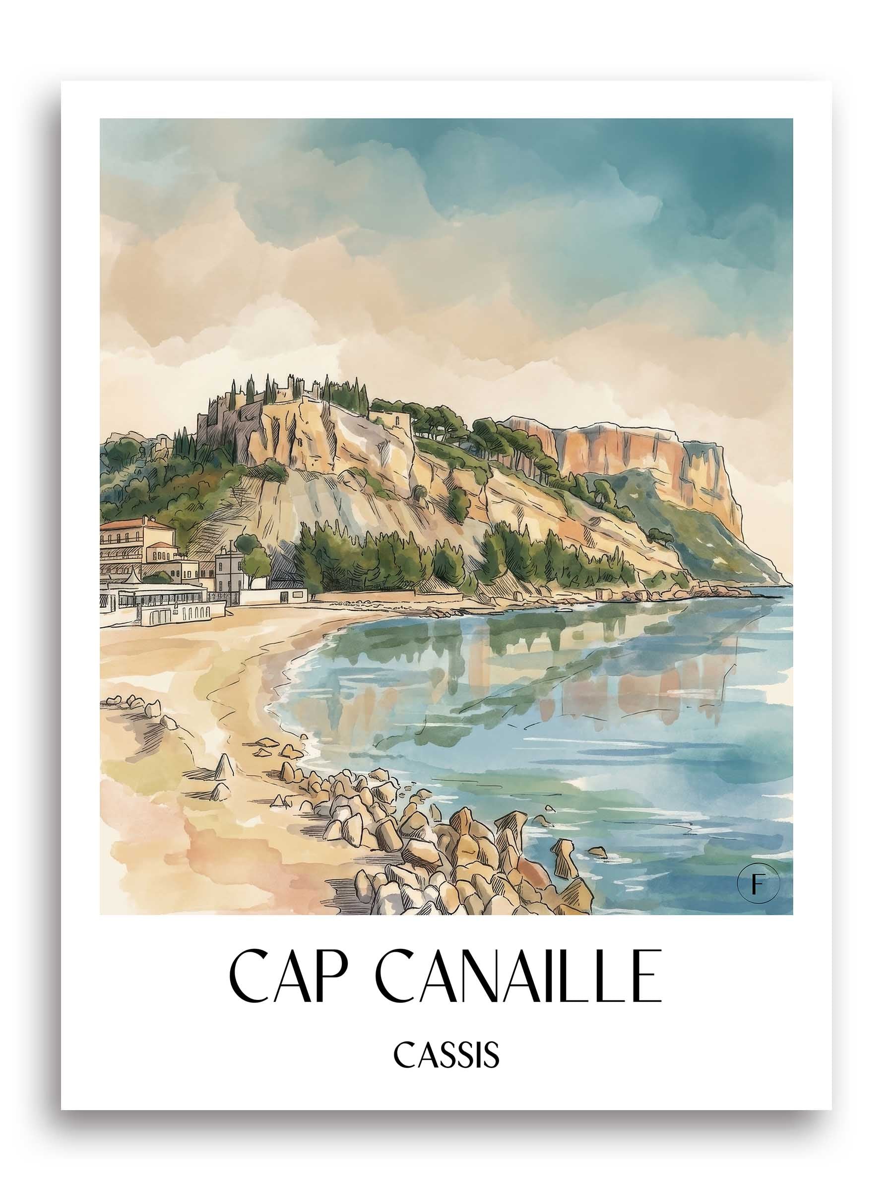 cap-canaille-cassis-frankreich-poster-aquarell
