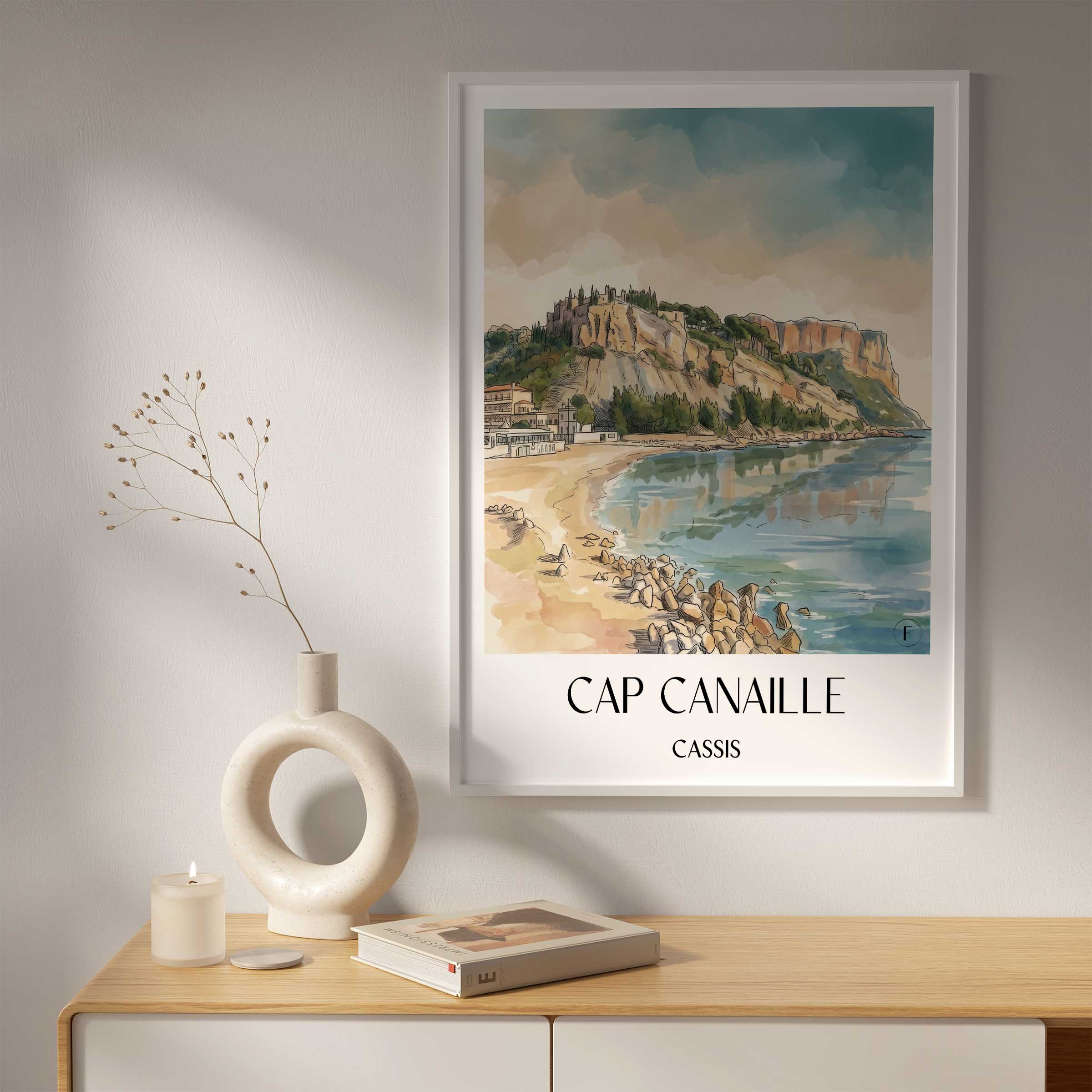 cap-canaille-cassis-frankreich-poster-aquarell