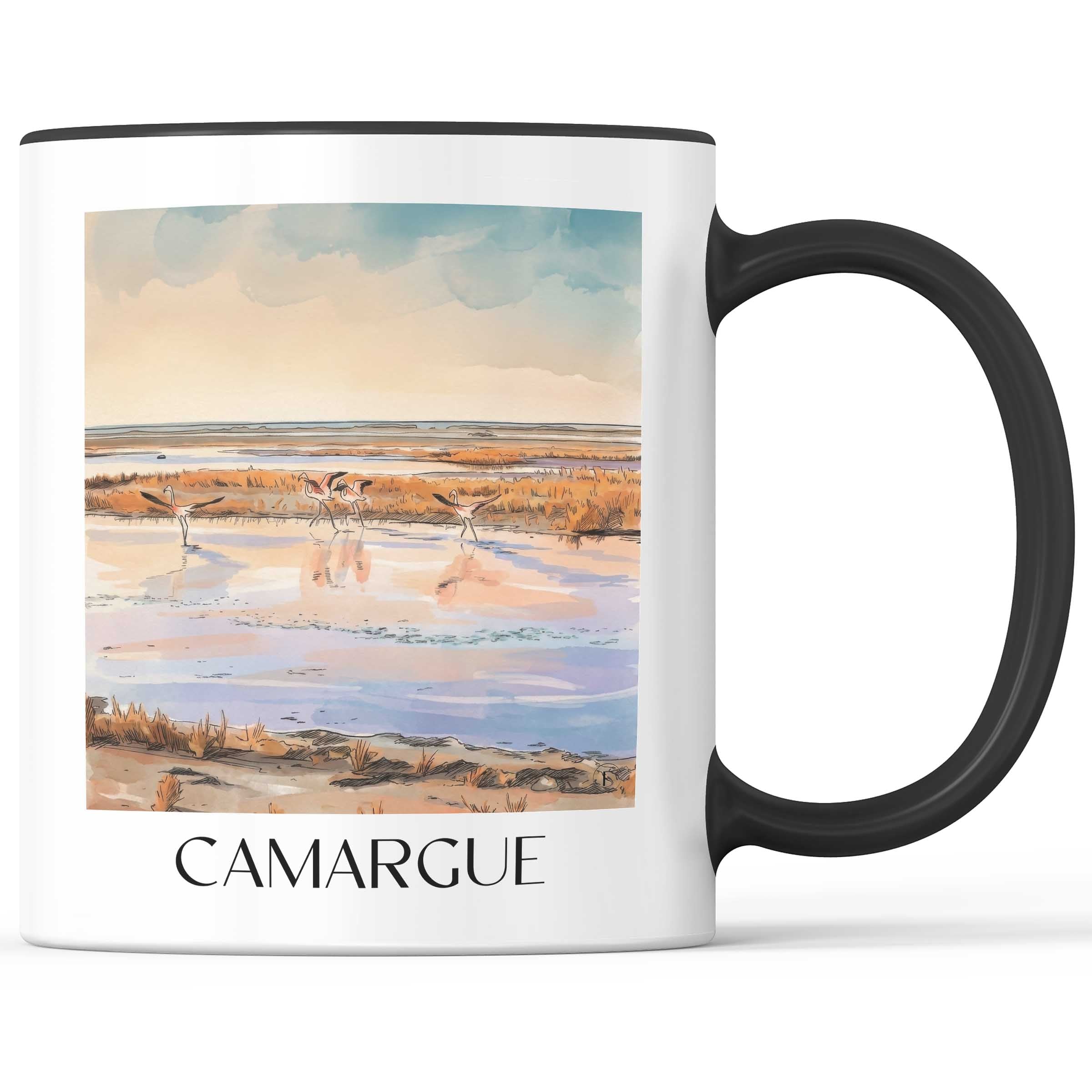 camargue-provence-frankreich-kaffeebecher-aquarell