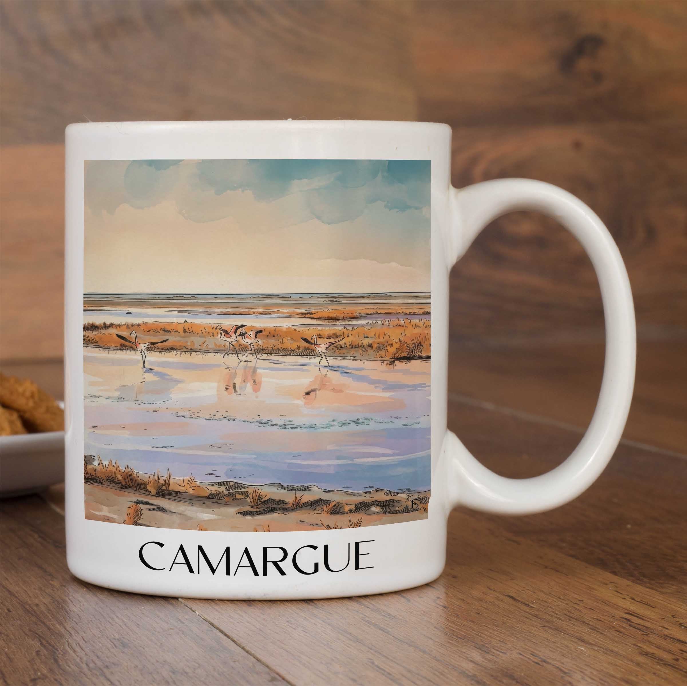 camargue-provence-frankreich-kaffeebecher-aquarell