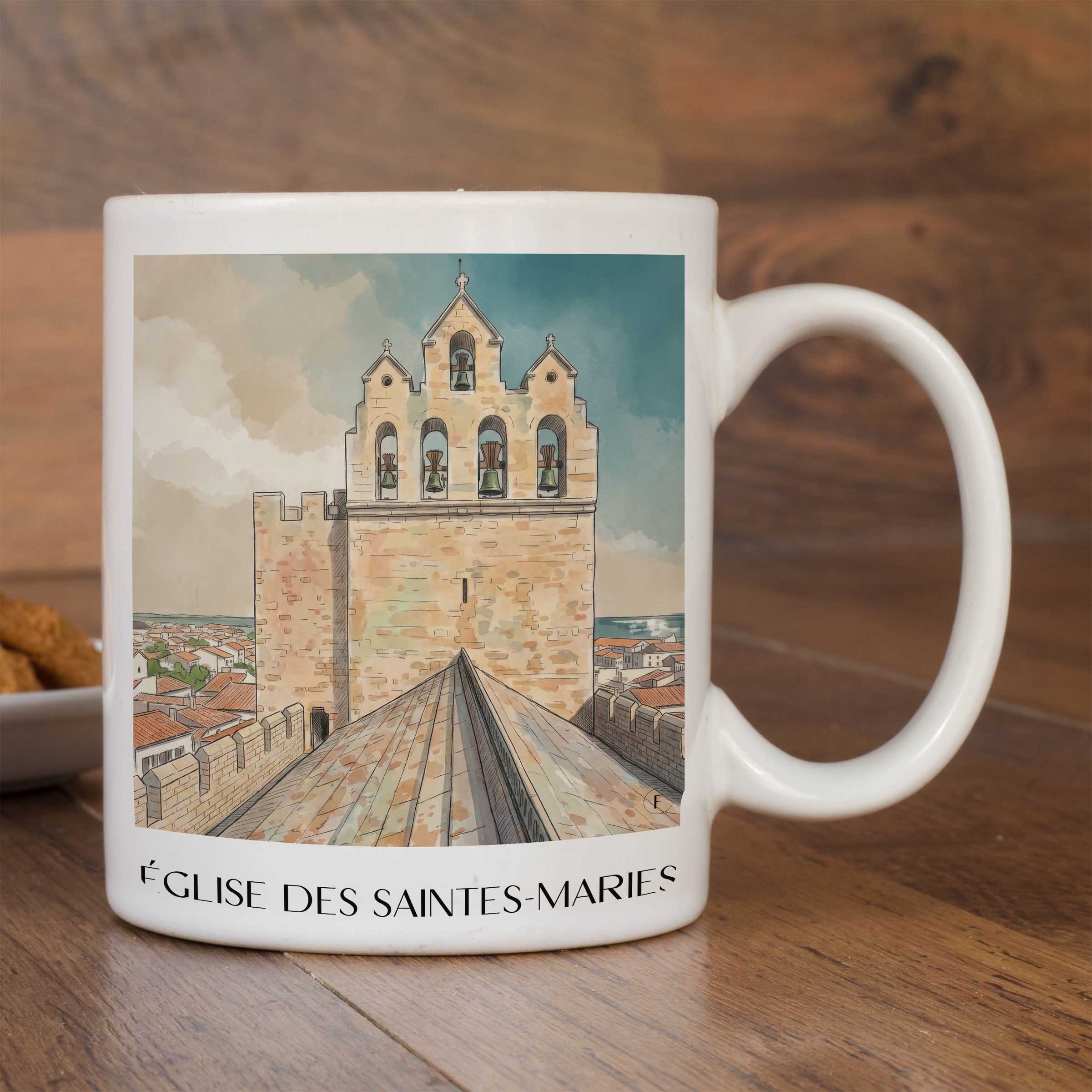 église-des-saintes-maries-saintes-maries-de-la-mer-frankreich-kaffeebecher-aquarell