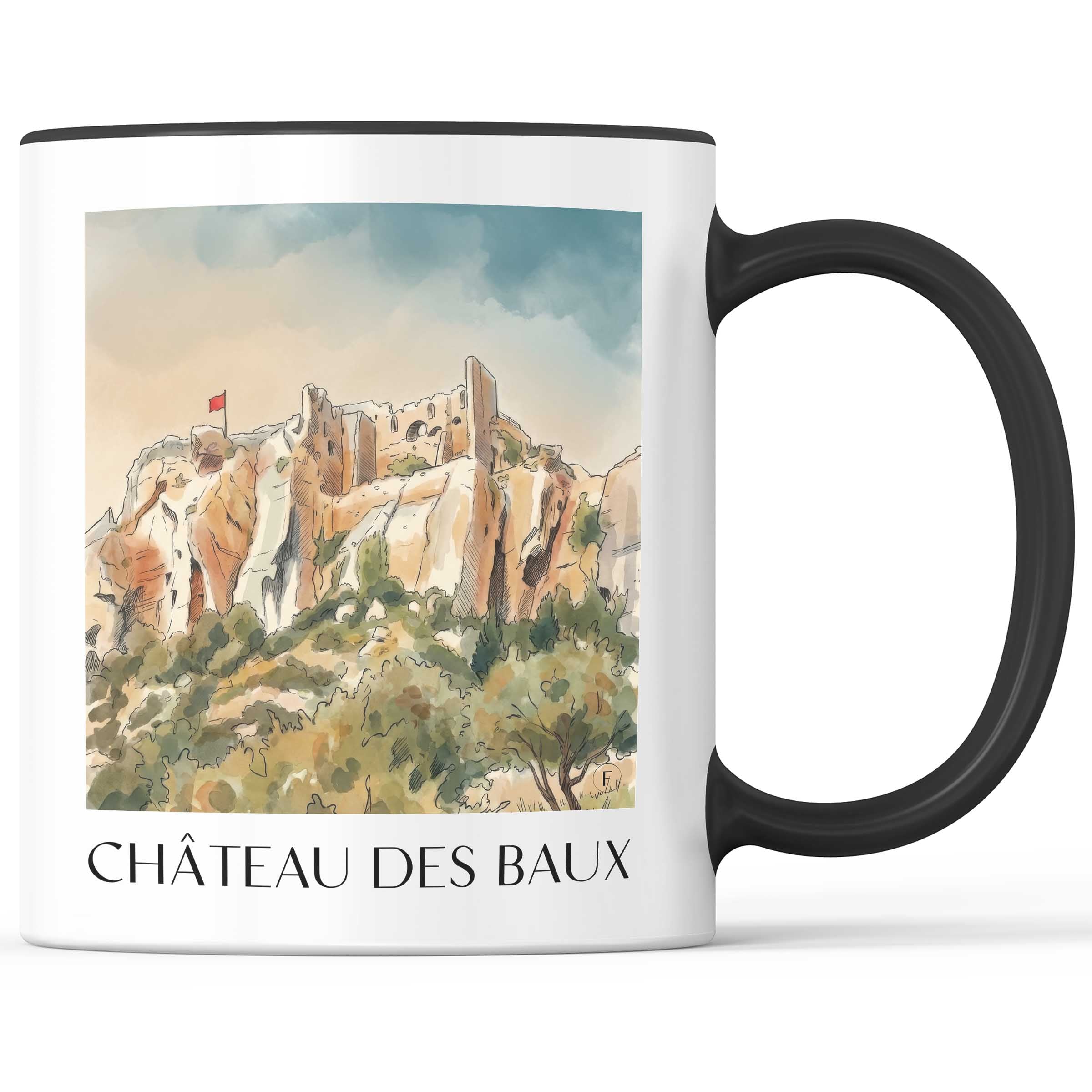 château-des-baux-les-baux-de-provence-frankreich-kaffeebecher-aquarell