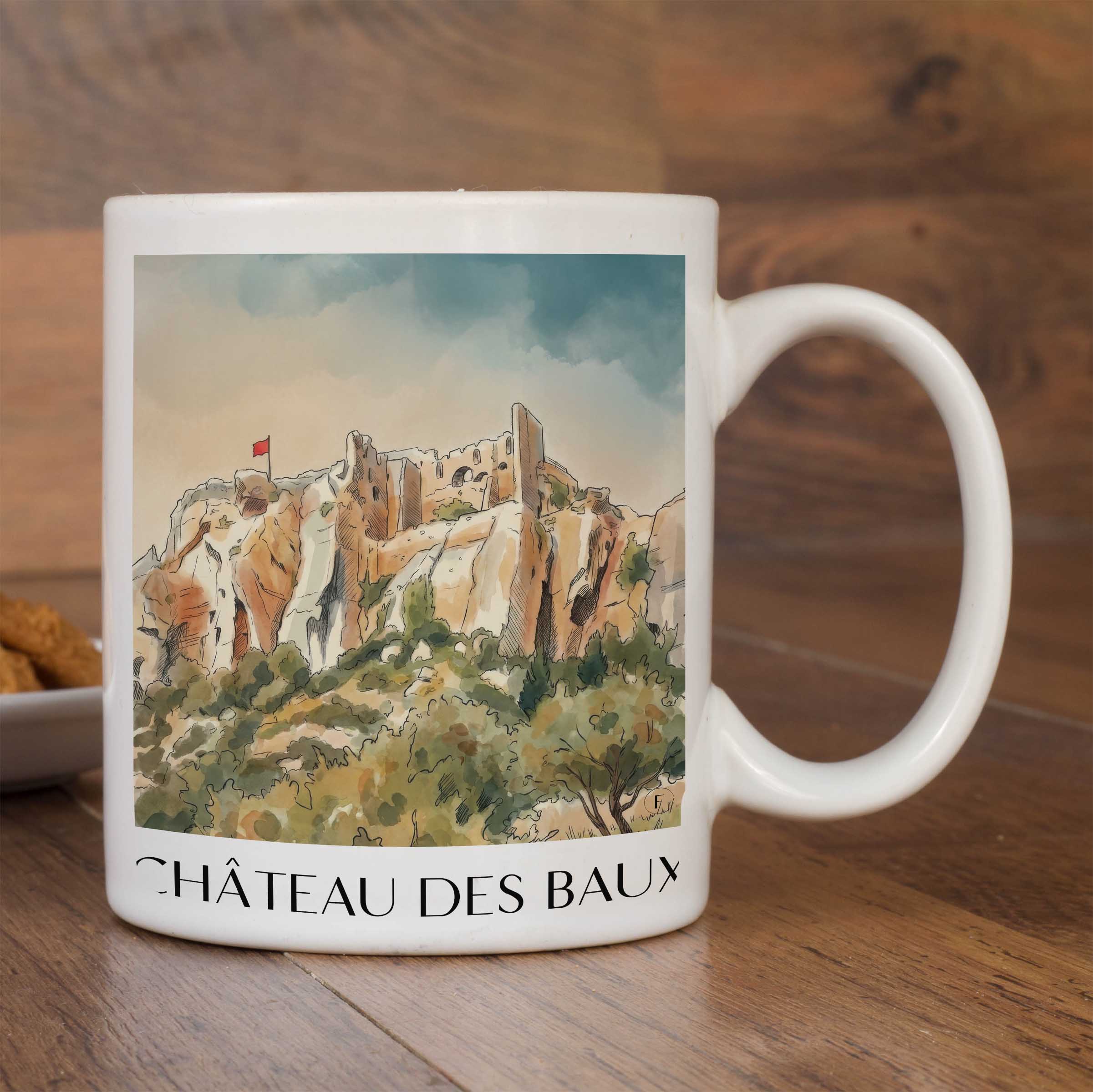 château-des-baux-les-baux-de-provence-frankreich-kaffeebecher-aquarell