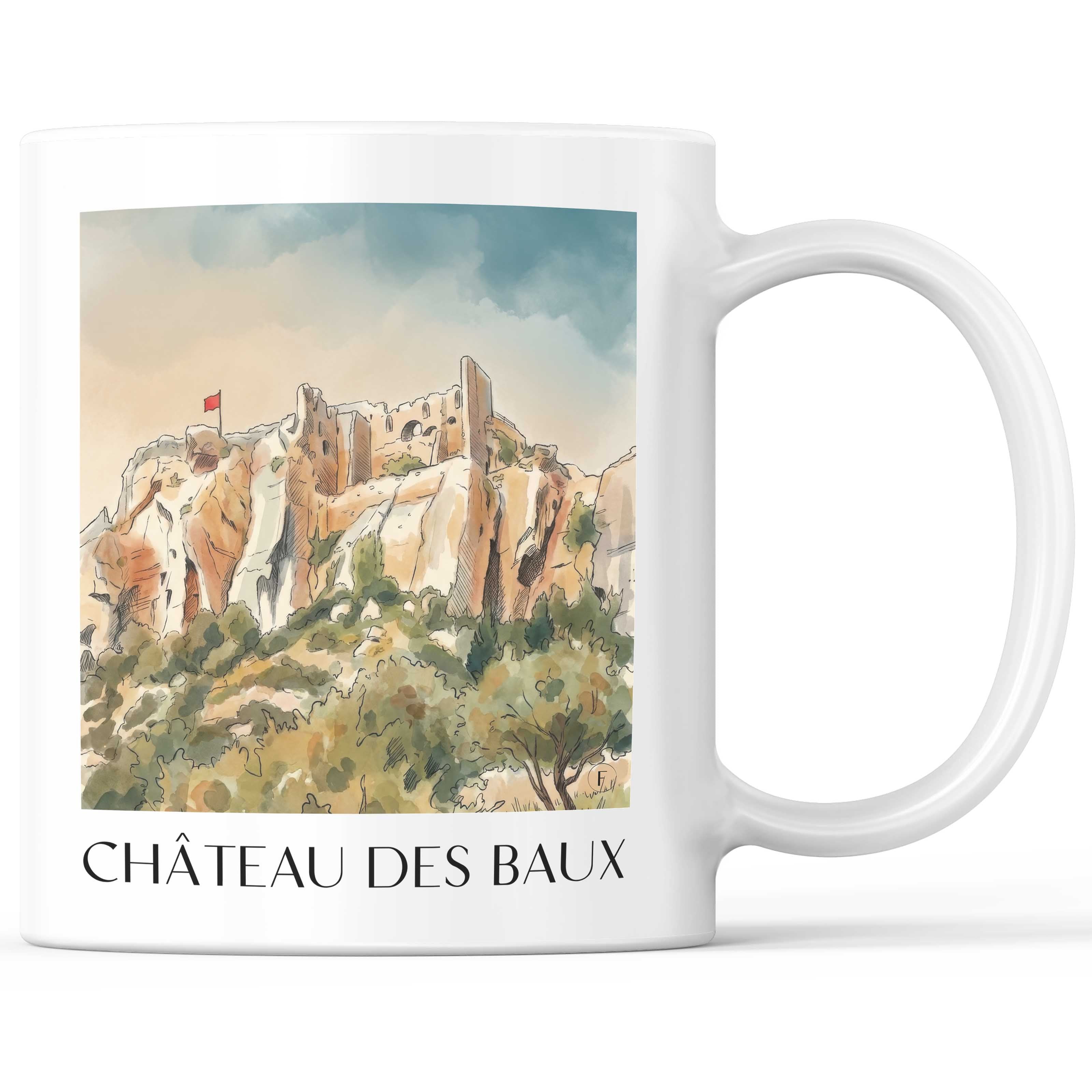 château-des-baux-les-baux-de-provence-frankreich-kaffeebecher-aquarell
