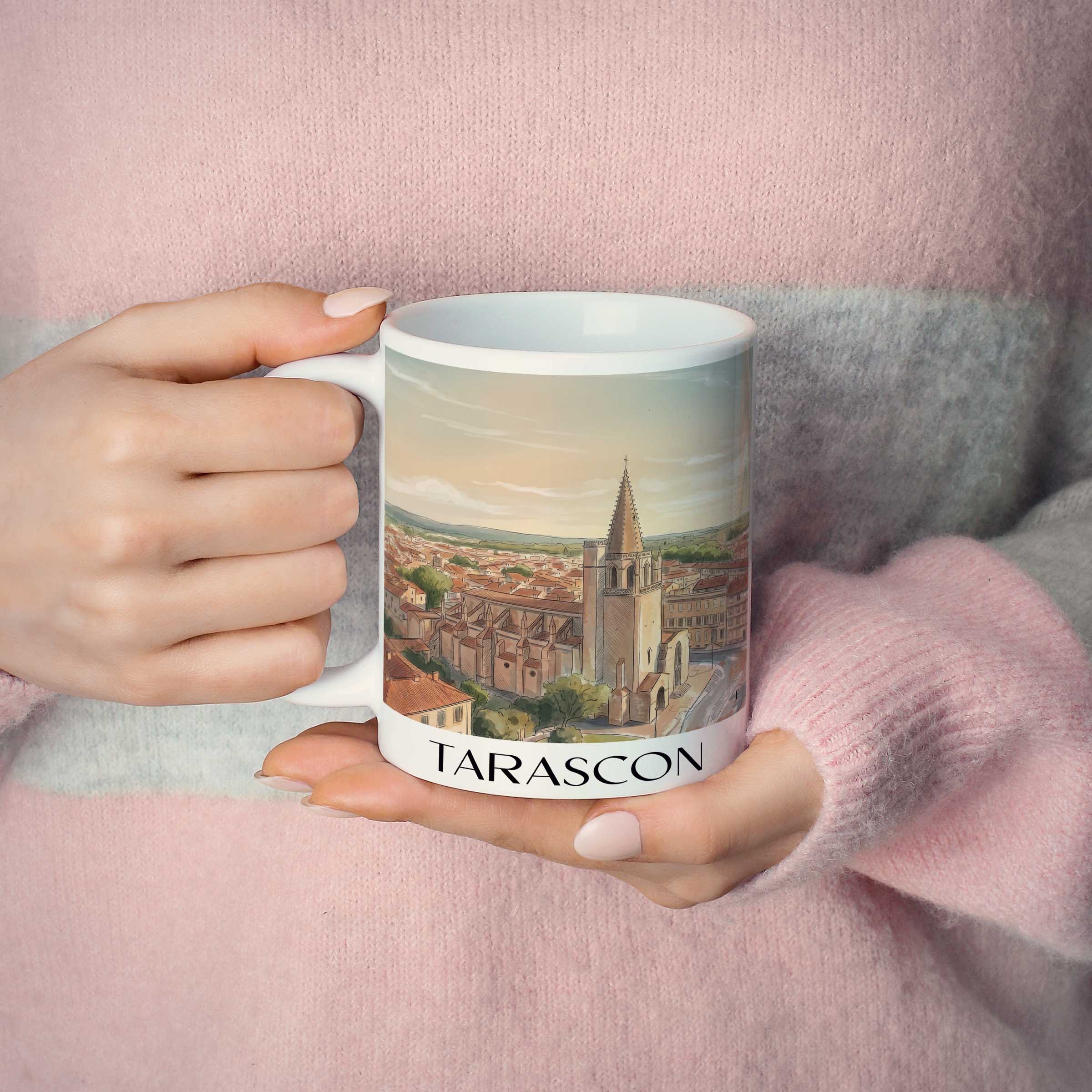 tarascon-provence-frankreich-kaffeebecher-aquarell