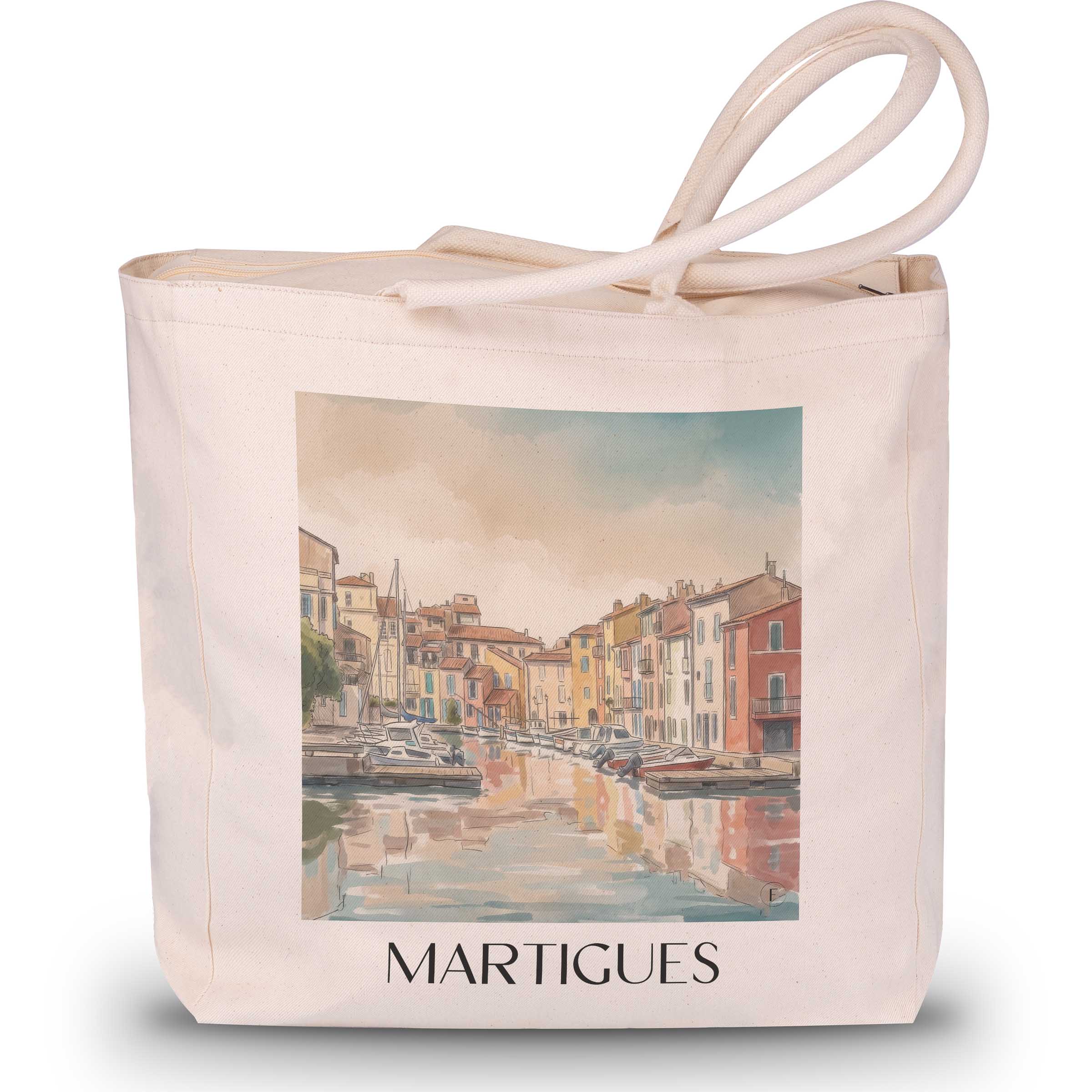 martigues-côte-bleue-frankreich-einkaufstasche-aquarell