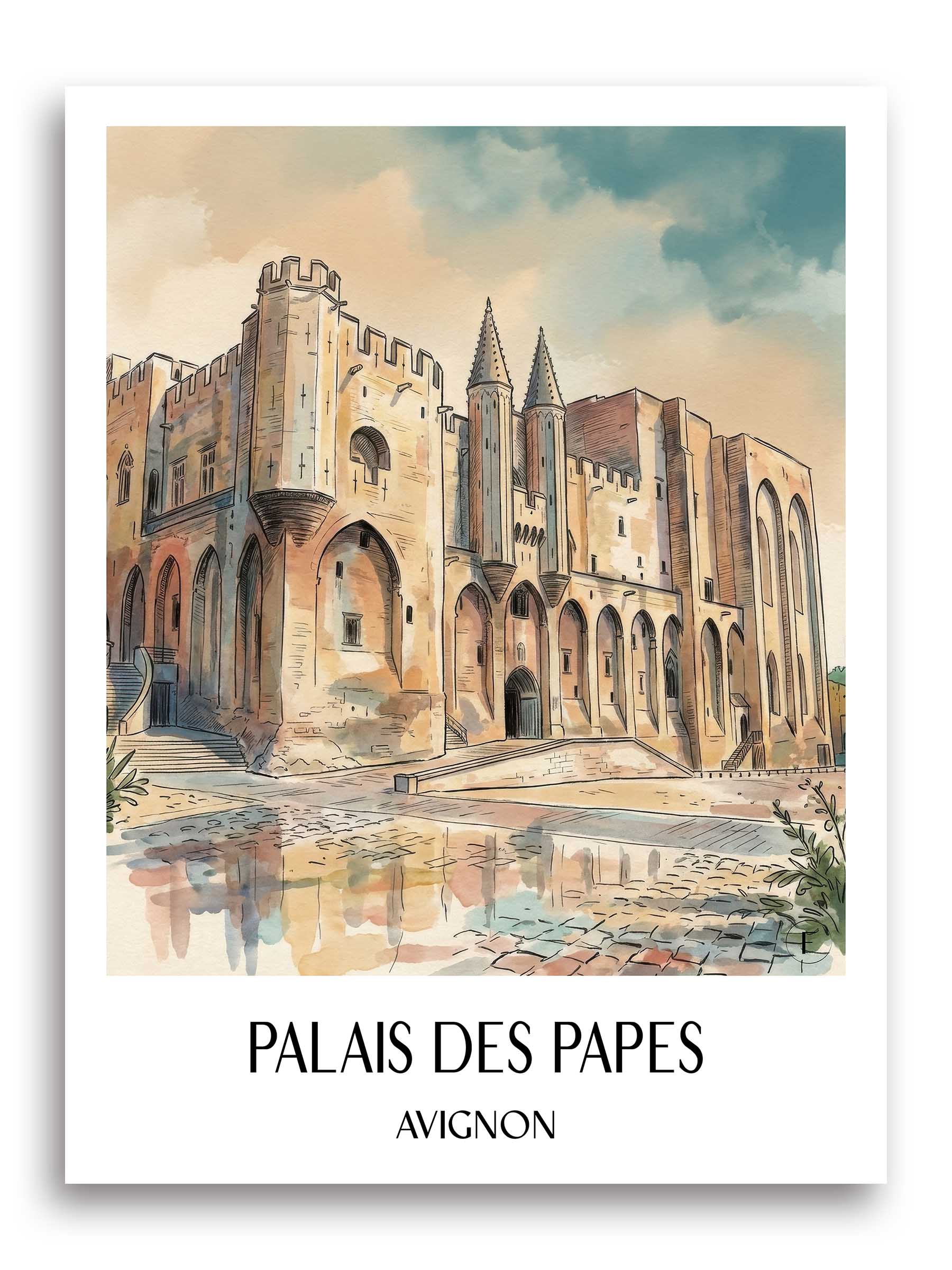 palais-des-papes-avignon-frankreich-poster-aquarell