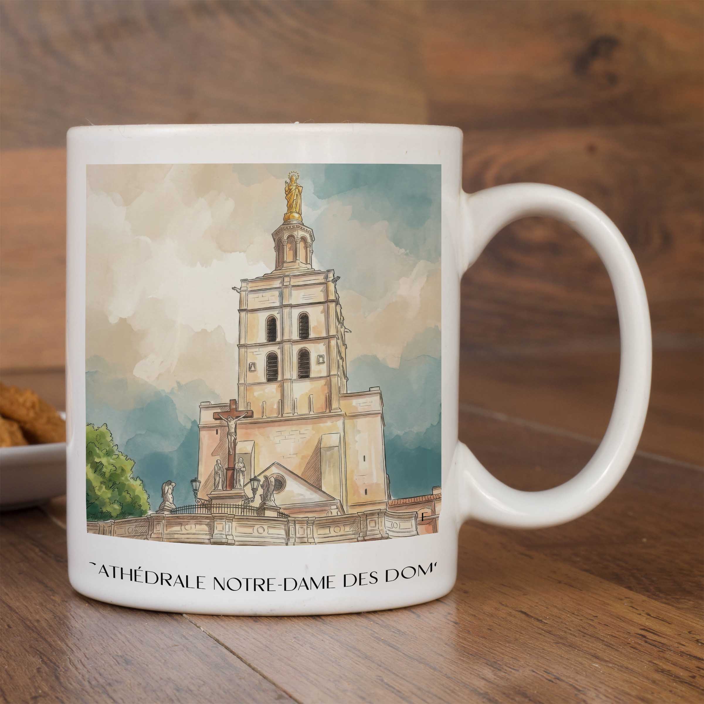cathédrale-notre-dame-des-doms-avignon-frankreich-kaffeebecher-aquarell