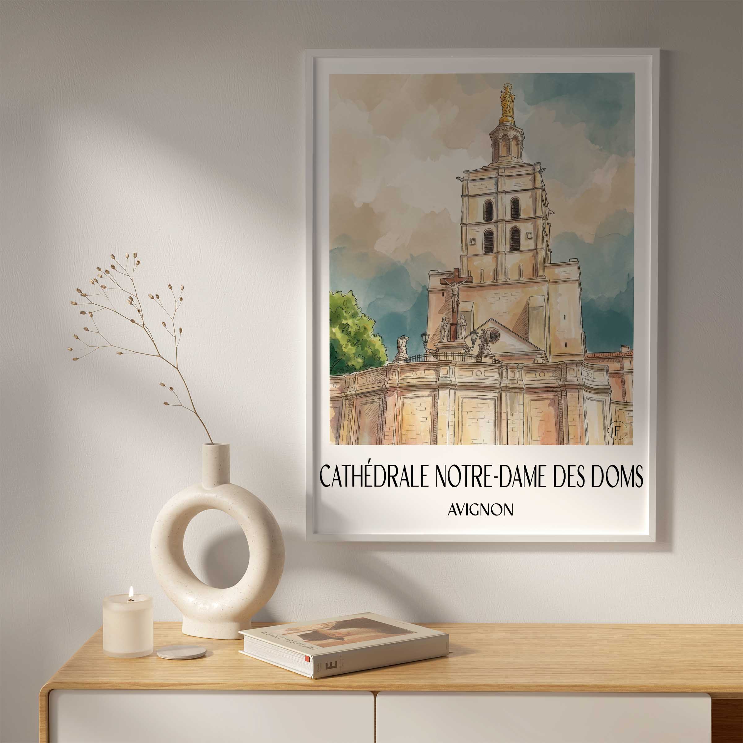 cathédrale-notre-dame-des-doms-avignon-frankreich-poster-aquarell