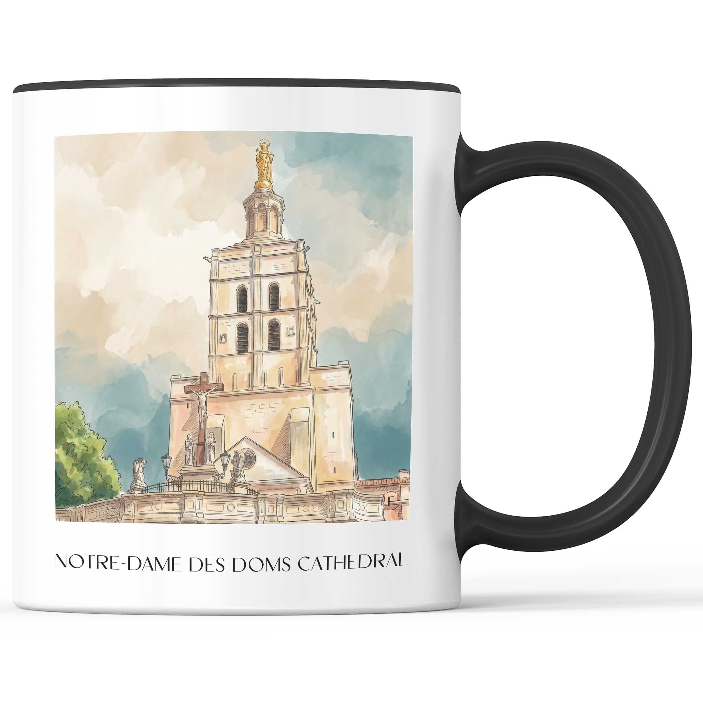 Cathédrale Notre-Dame des Doms Kaffeebecher - Avignon - Frankreich Becher - Kaffeetasse im Aquarell Stil