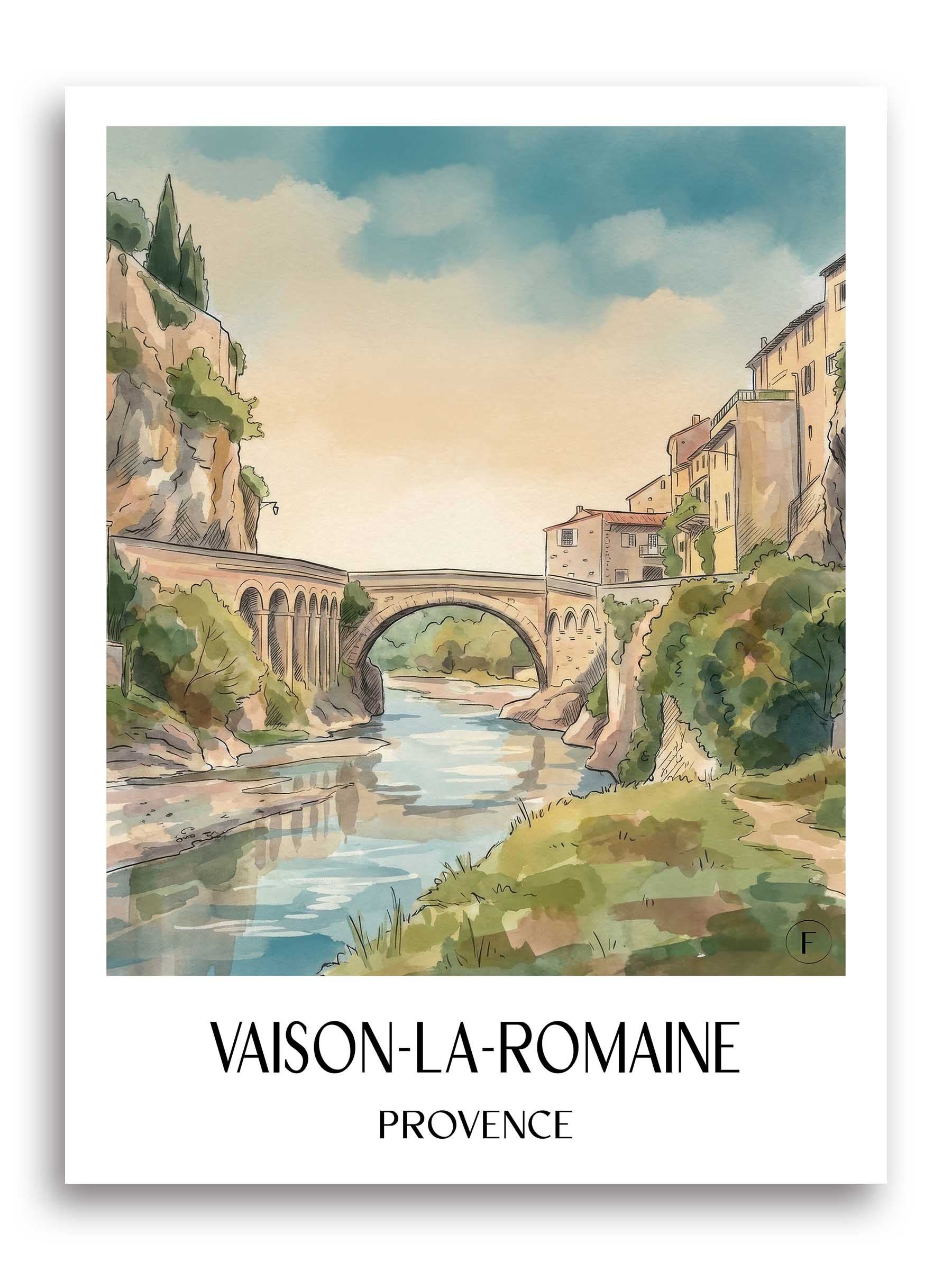 vaison-la-romaine-provence-frankreich-poster-aquarell