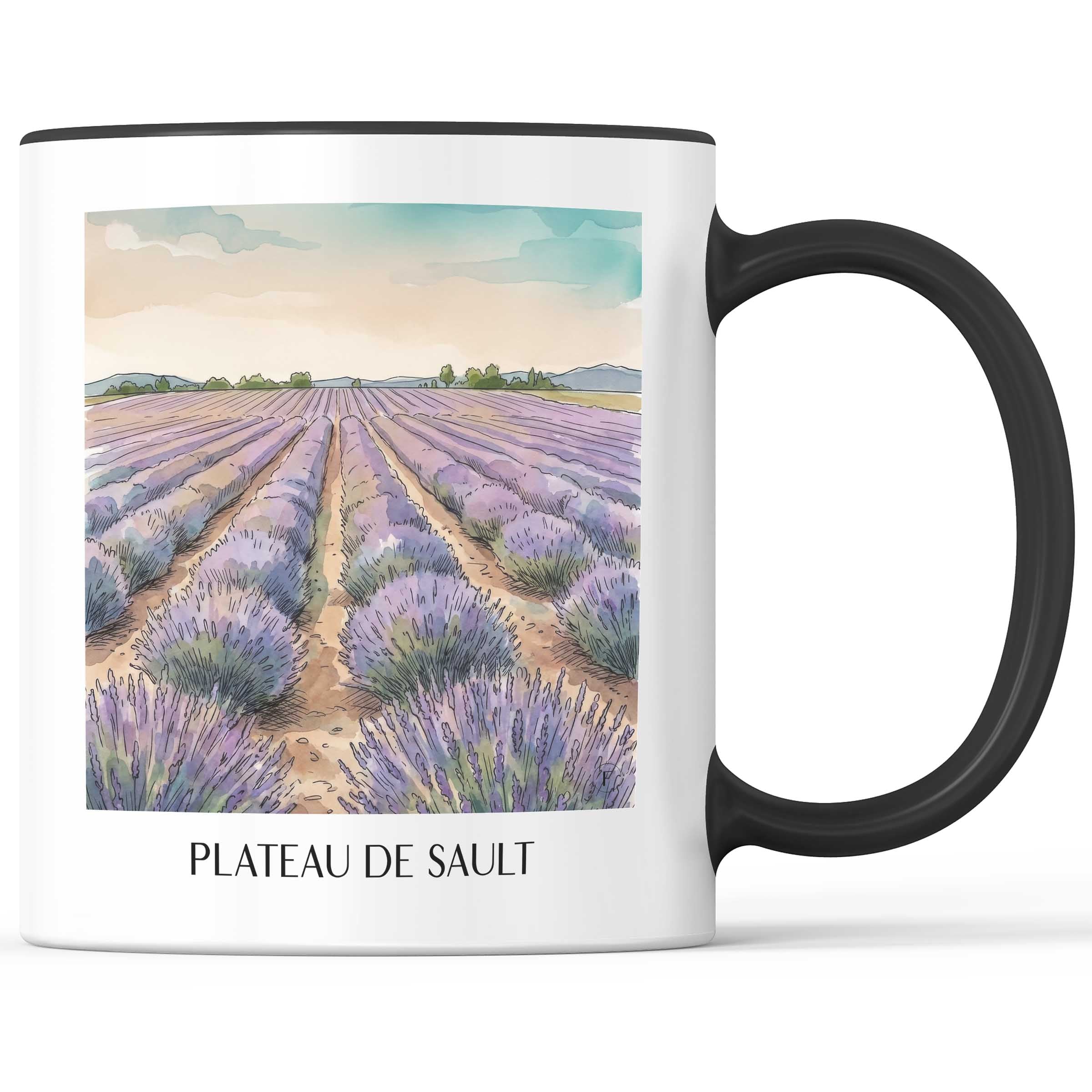plateau-de-sault-provence-frankreich-kaffeebecher-aquarell